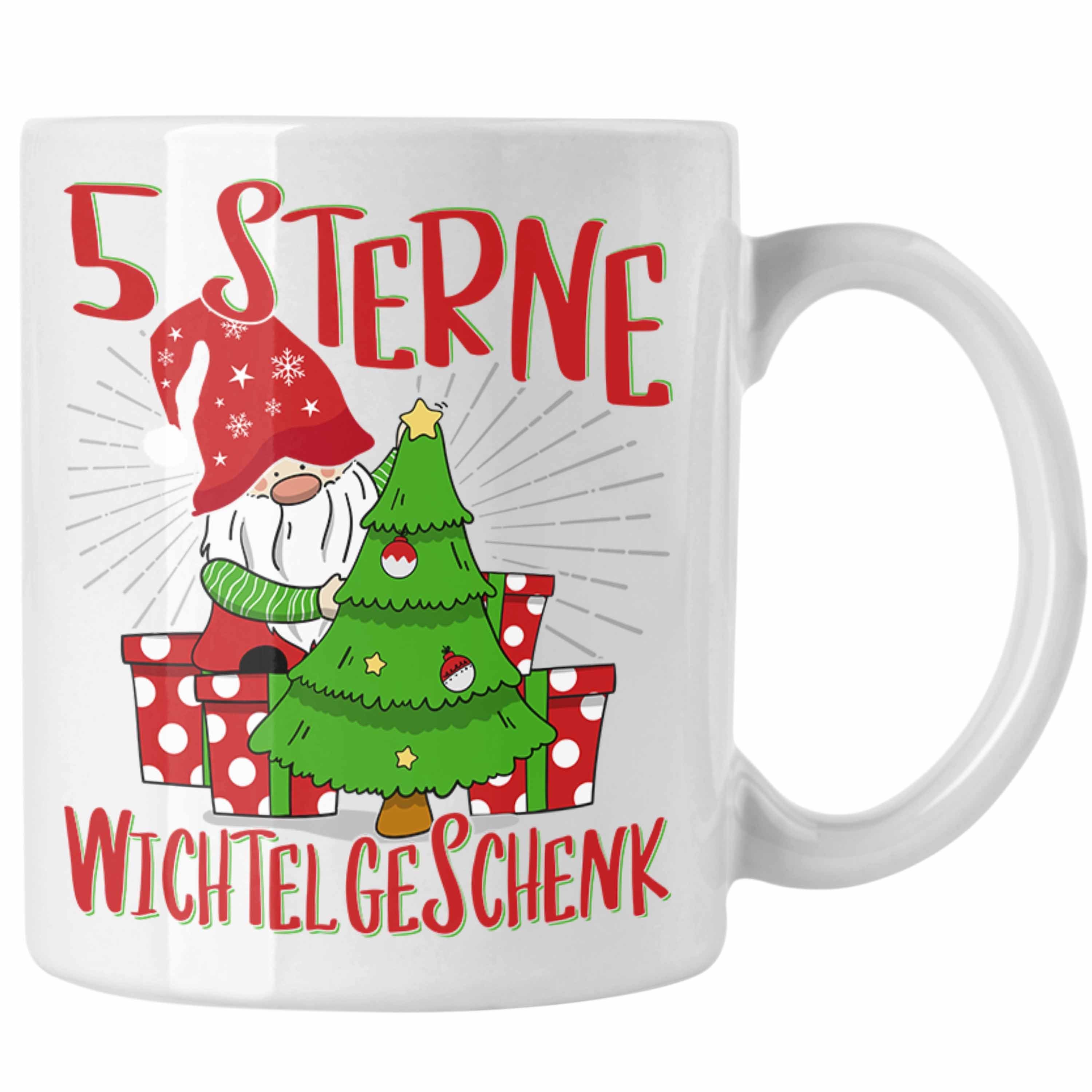 Trendation Tasse Schrott-Wichtelgeschenk für Frauen Kollegen Geschenk Wichteln Weihnach Weiss