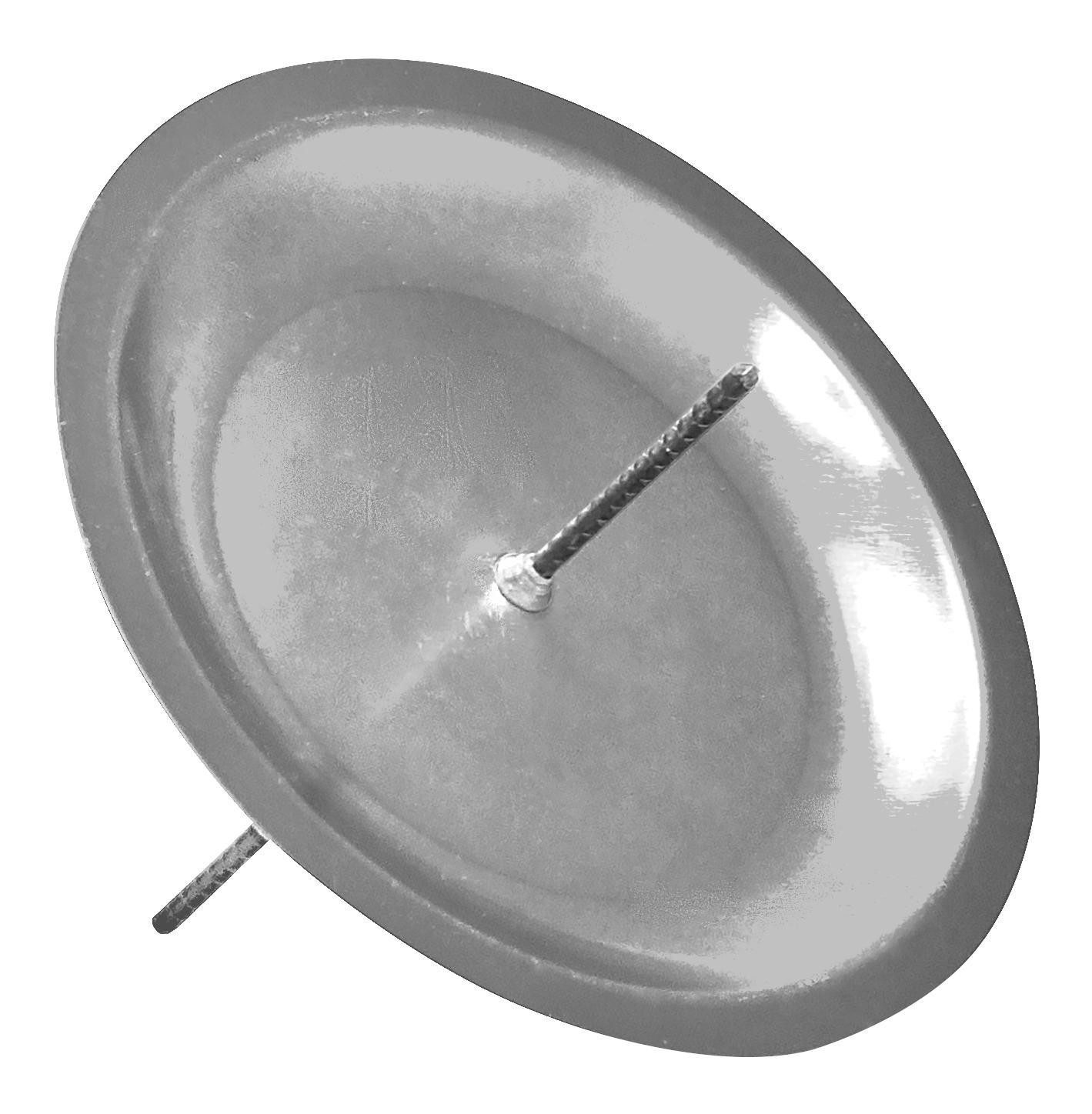 INNA-Glas Kerzenhalter Stumpenkerze Kerzenstecker KRISTOFFER, silber, für Kerzen ca. Ø6cm