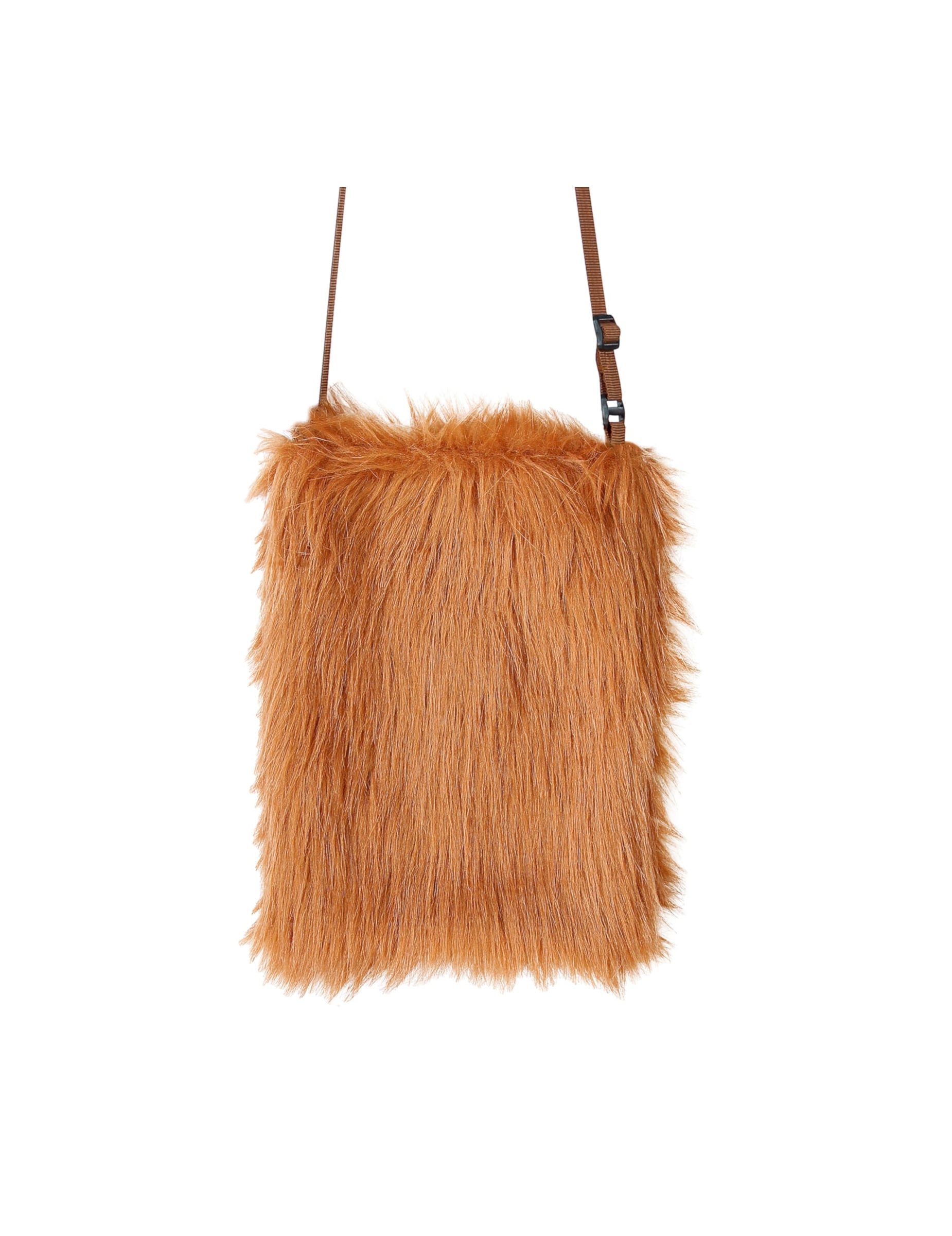 Widmann S.r.l. Kostüm Fell-Tasche Umhängetasche Kostümzubehör Fasching braun