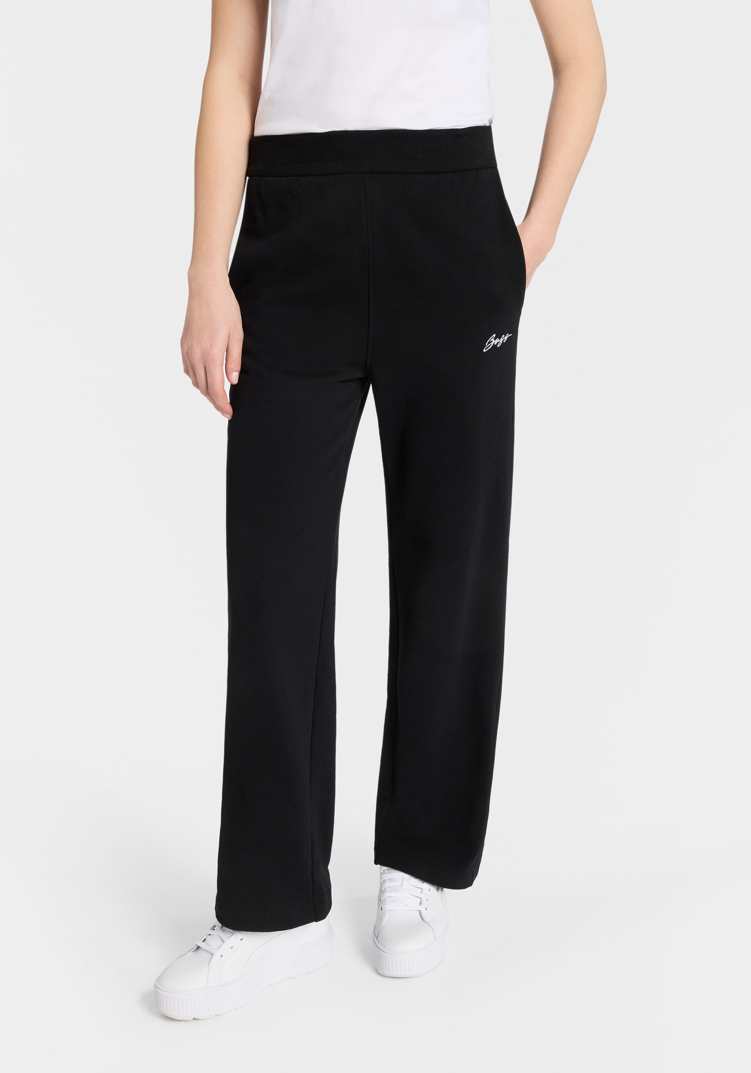 BOSS ORANGE Jogger Pants Endless Premium Damenmode mit geripptem Bund, gerade geschnitten