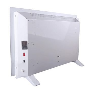 PROMAFIT Konvektor Elektroheizung Glas-Konvektor Mit LCD Display, 1500 W, Schnelle und effiziente Aufwärmung des Raumes, 2 Wärmeeinstellungen