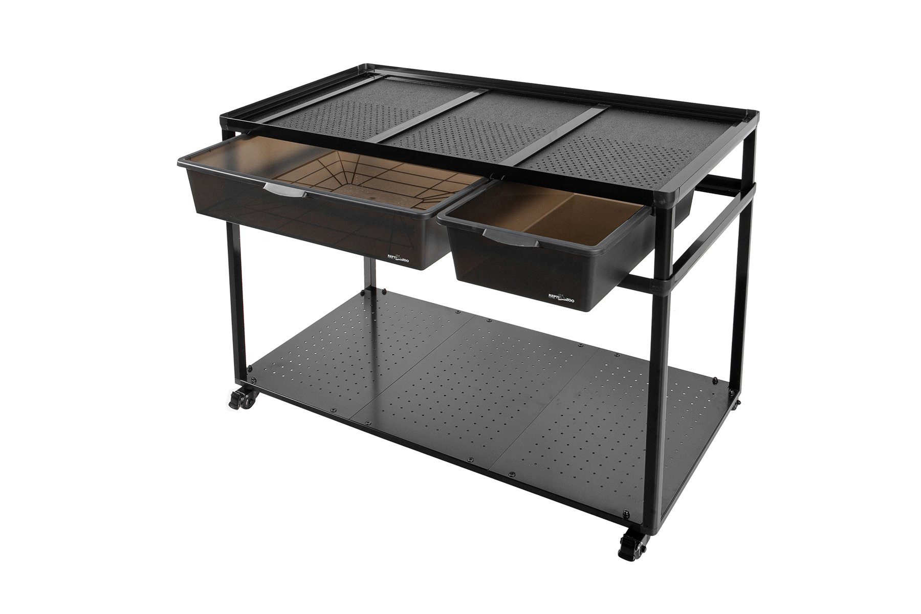 Terrarium ReptiZoo, Zuchtrack (Unterschrank INO19) 3-fach, rollbar, inkl. 2 Boxe