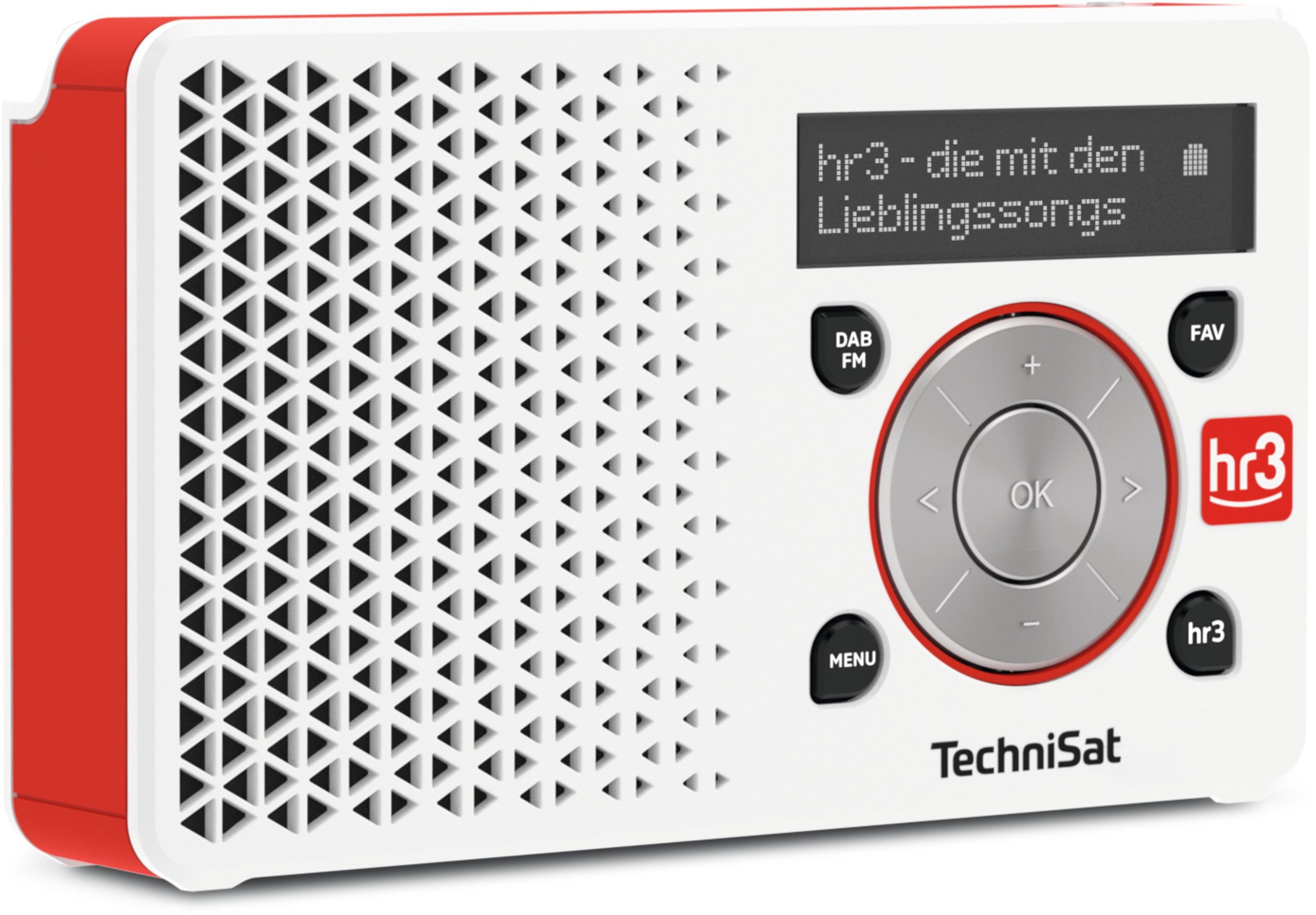 TechniSat DIGITRADIO 1 hr3 Edition Digitalradio (DAB) (Digitalradio (DAB), FM-Tuner mit RDS, 1 W, hr3-Direktwahltaste, bis zu 10 Stunden Akkulaufzeit, OLED-Display)