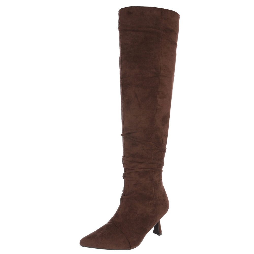 Ital-Design Elegante Overkneestiefel mit Blockabsatz für Damen Overkneestie günstig online kaufen