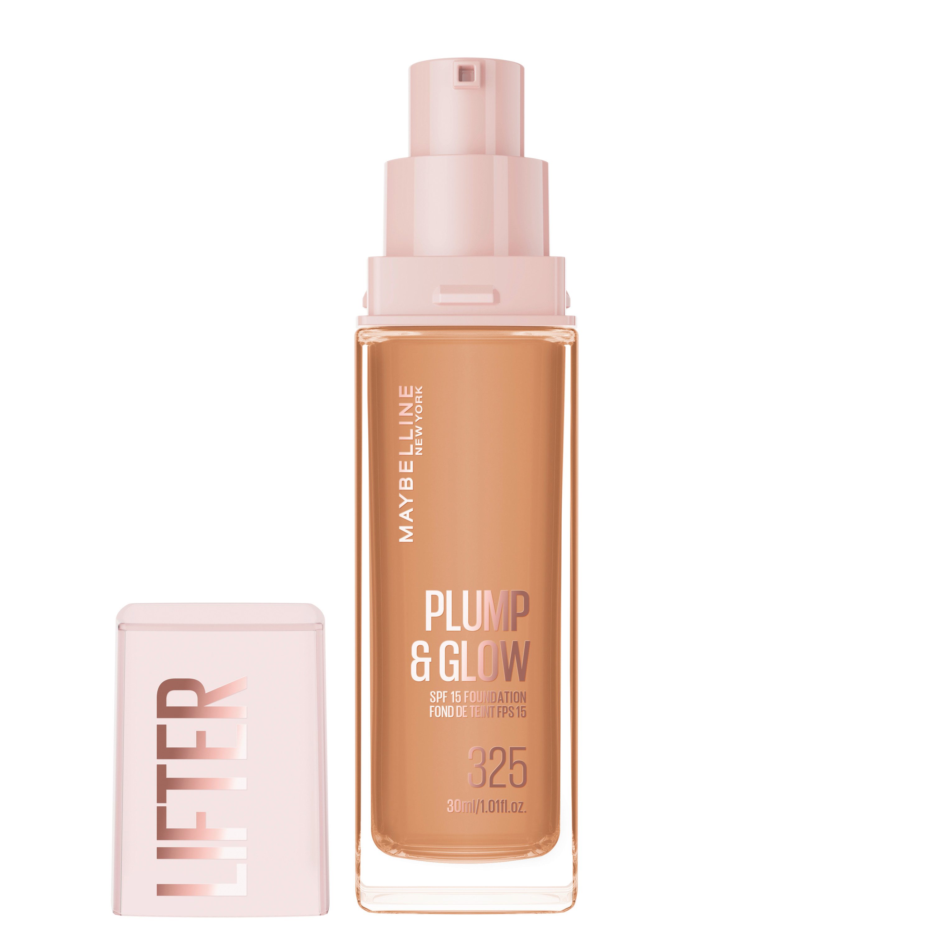 MAYBELLINE NEW YORK Foundation LIFTER PLUMP AND GLOW FOUNDATION, verleiht sofort einen strahlenden Glow