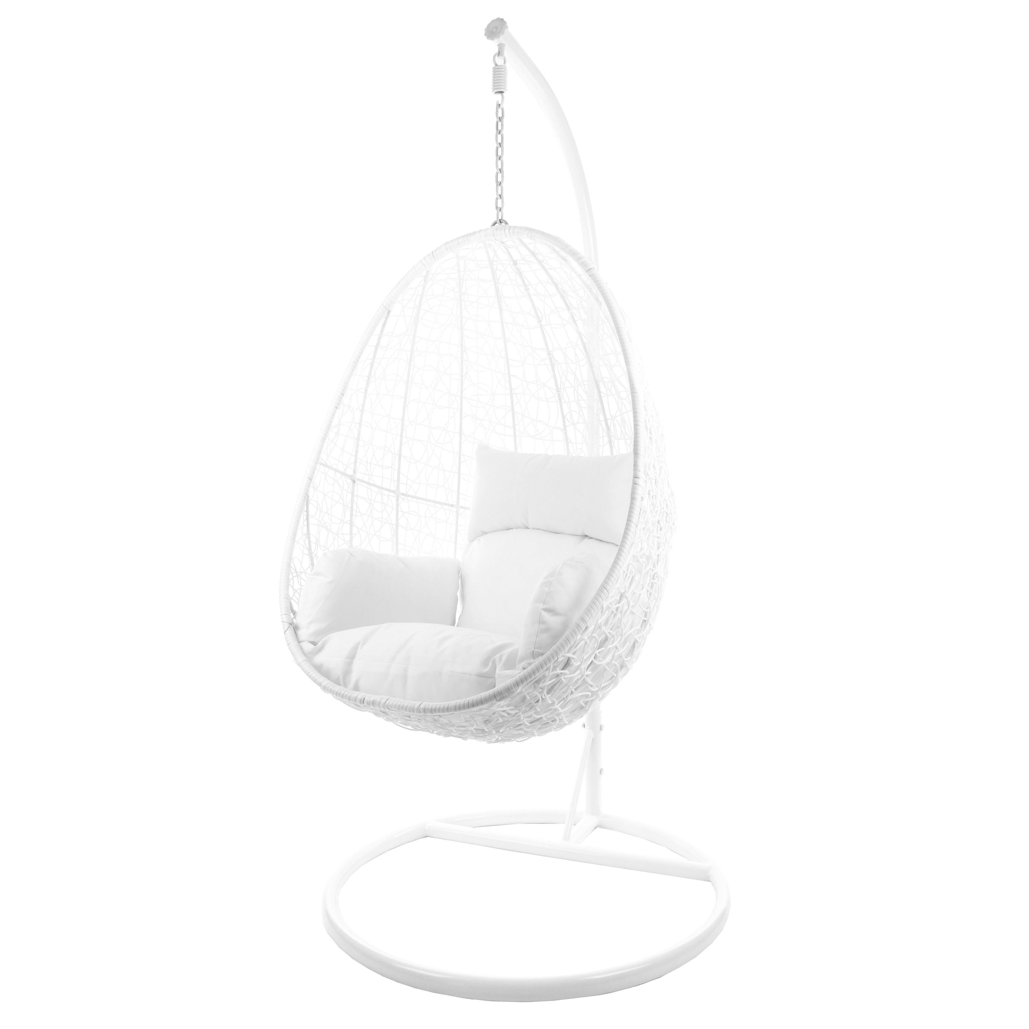 KIDEO Hängesessel Hängesessel CAPDEPERA weiß, mit Gestell und Kissen günstig online kaufen