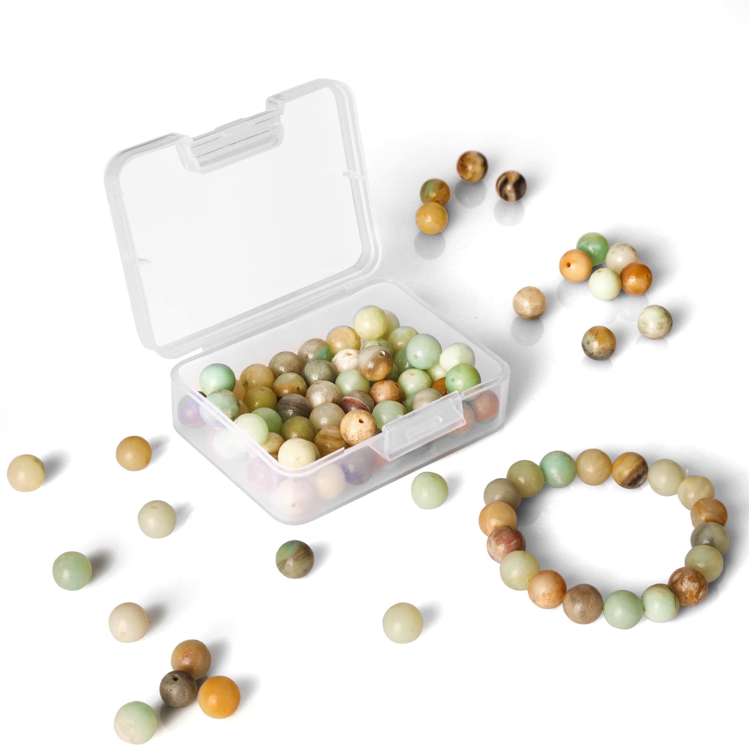Bastelperlen Natursteinperlen: Amazonit, 100 Stück, 8,6mm