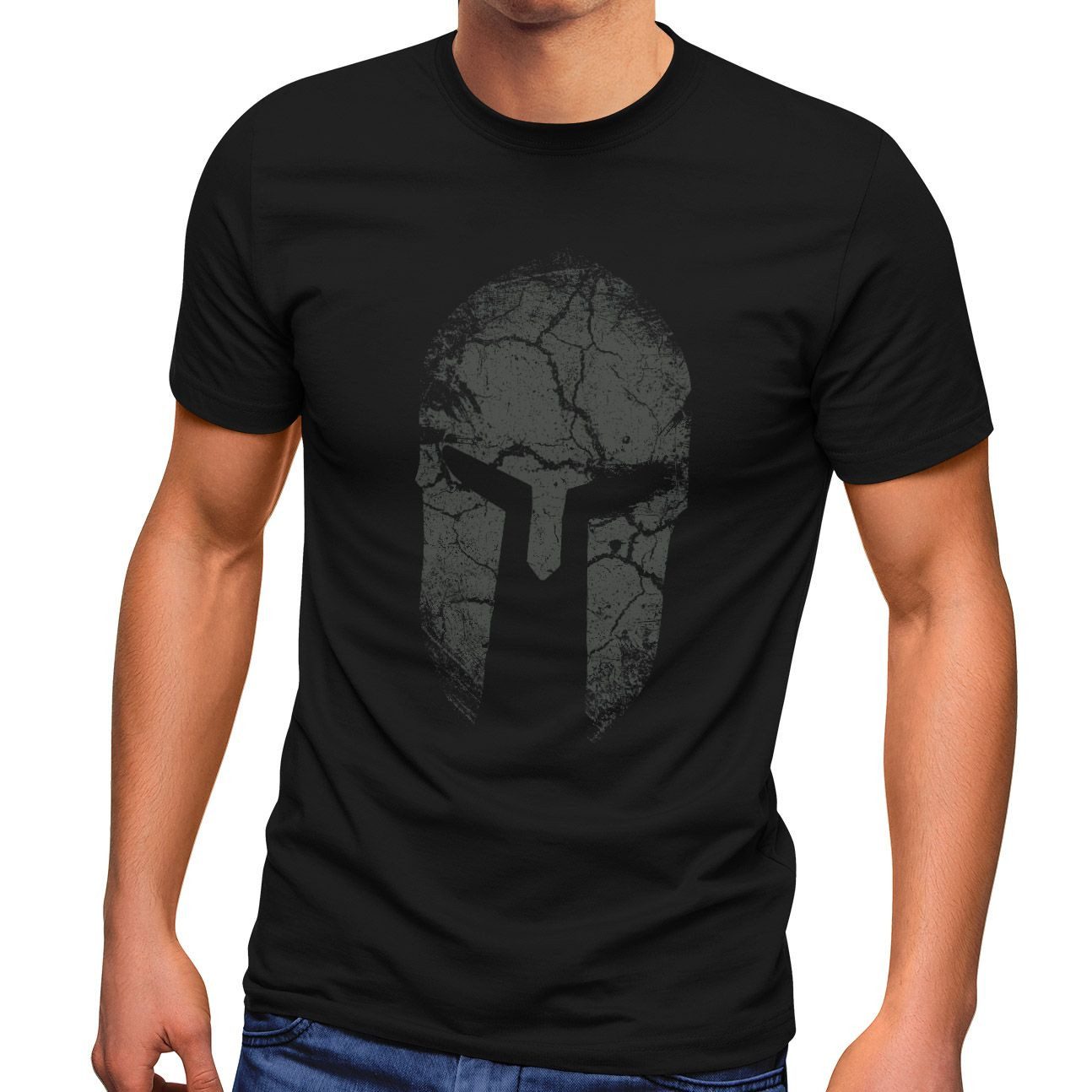 Neverless Print-Shirt Herren T-Shirt Aufdruck Sparta günstig online kaufen