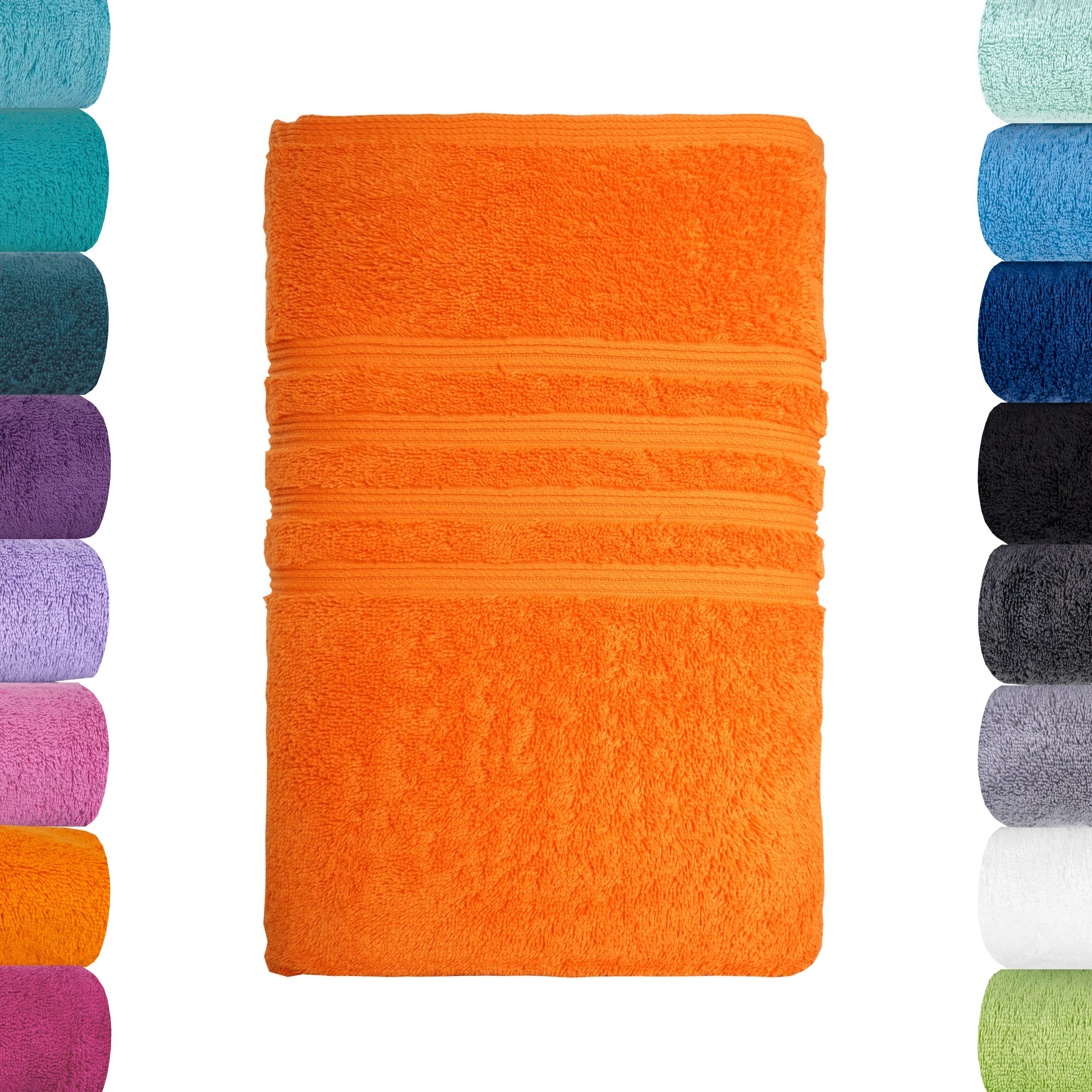 Lavea Handtuch Serie Bali, 50 x Bio-Baumwolle 100% aus 100cm, Orange