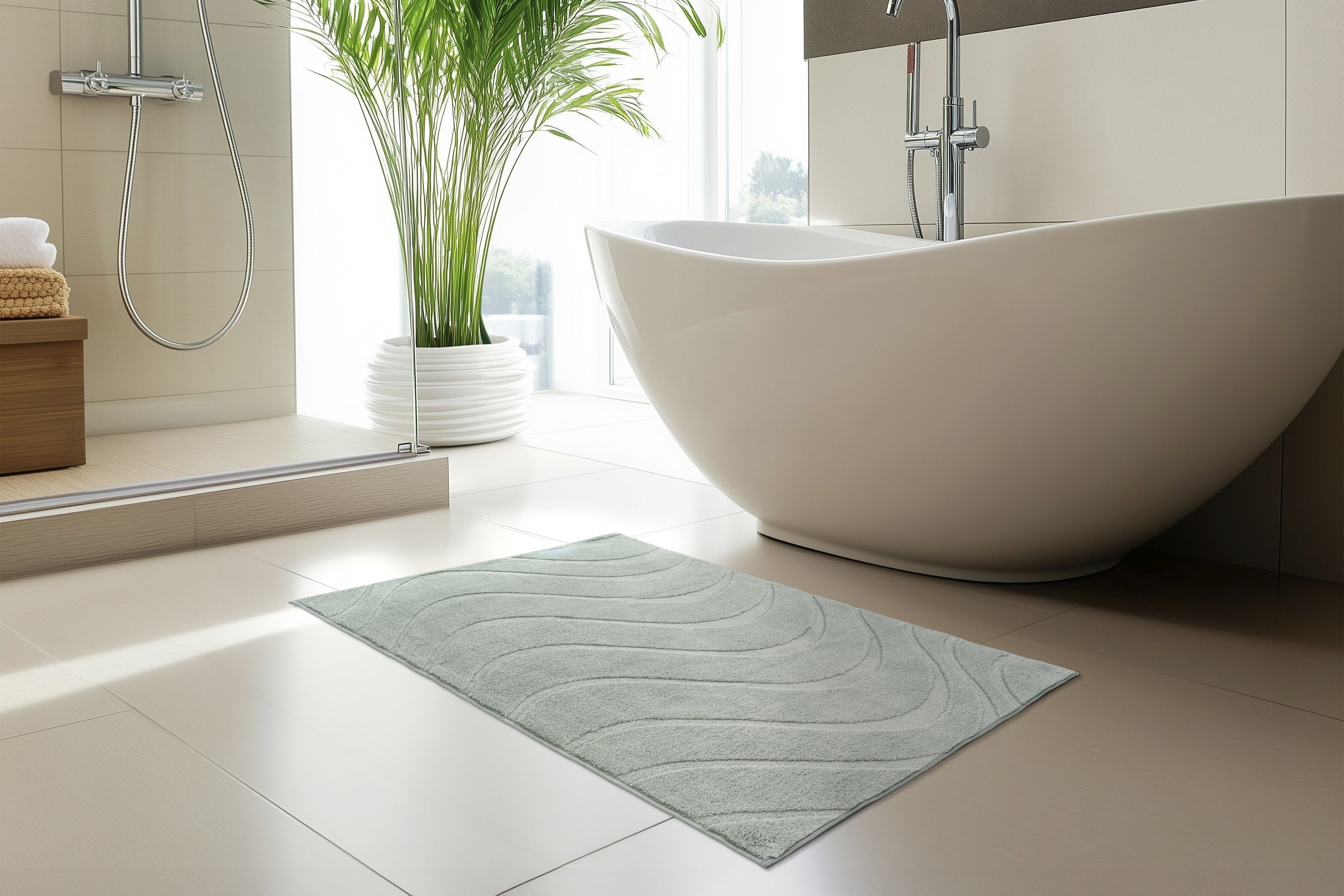 Kayoom Badematte Badematte Ocean Touch 425, Polyester, Kurzflor günstig online kaufen