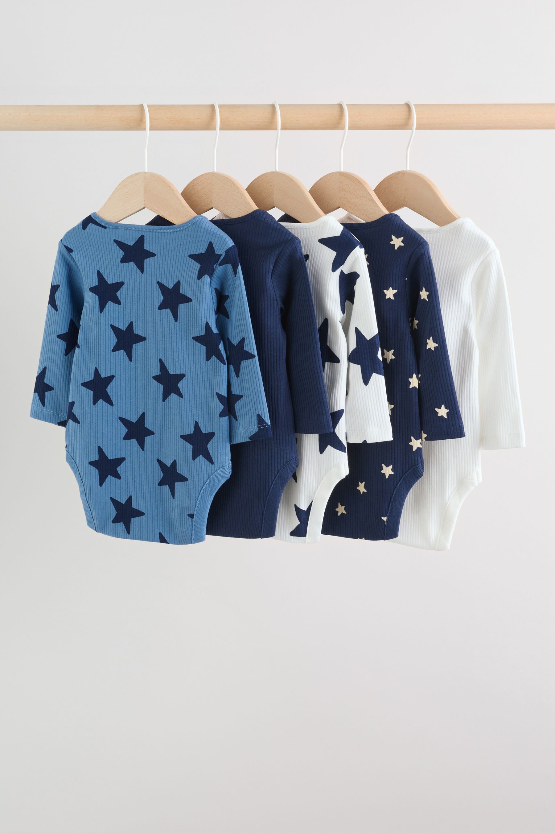 Next Langarmbody Langärmelige Babybodys im 5er-Pack (5-tlg)