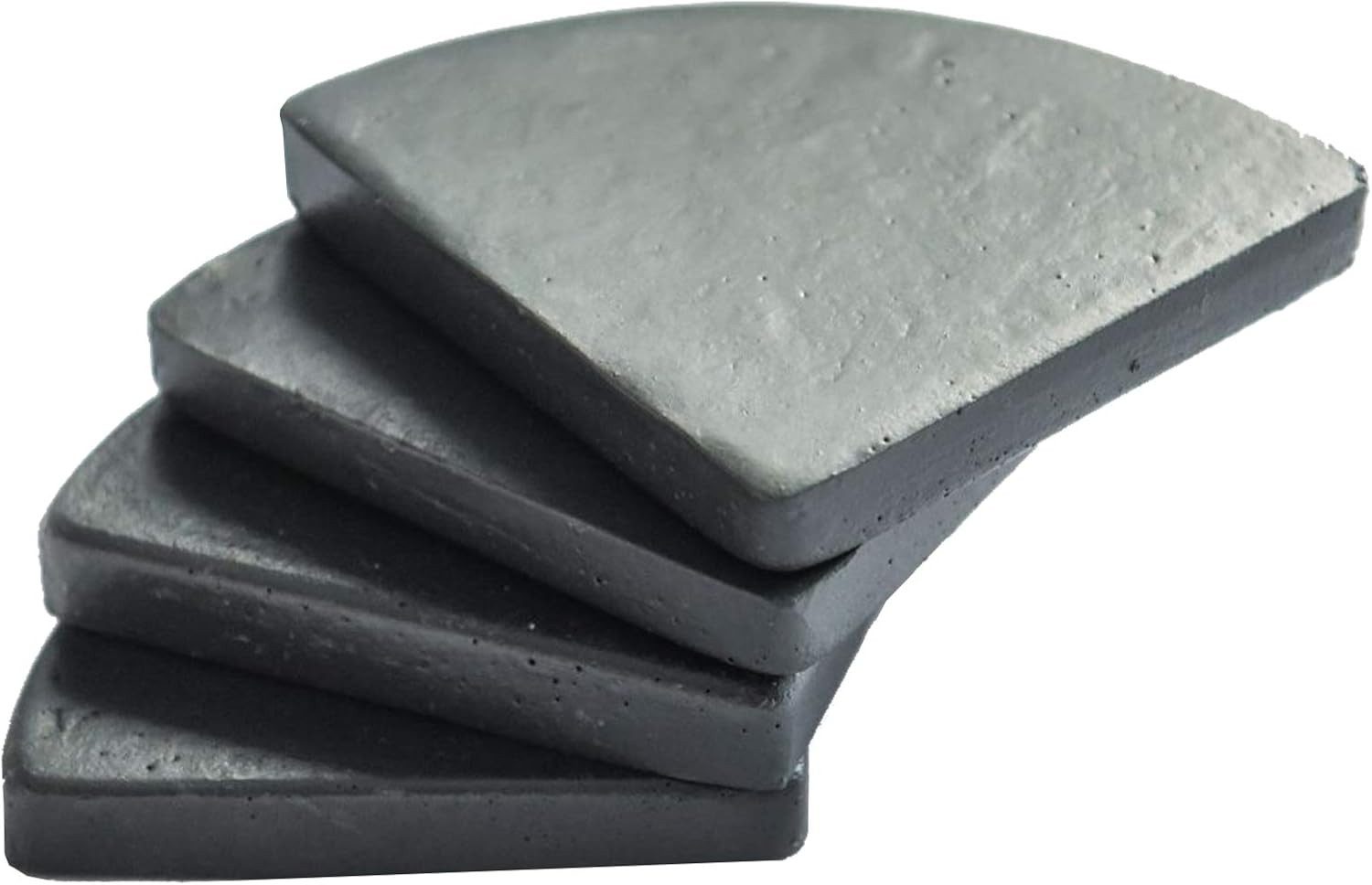 VIVANNO Pflanzenroller Fiberzement PUT Organisch - Anthrazit Matt, (Set, 4-St), 7x7x1 cm