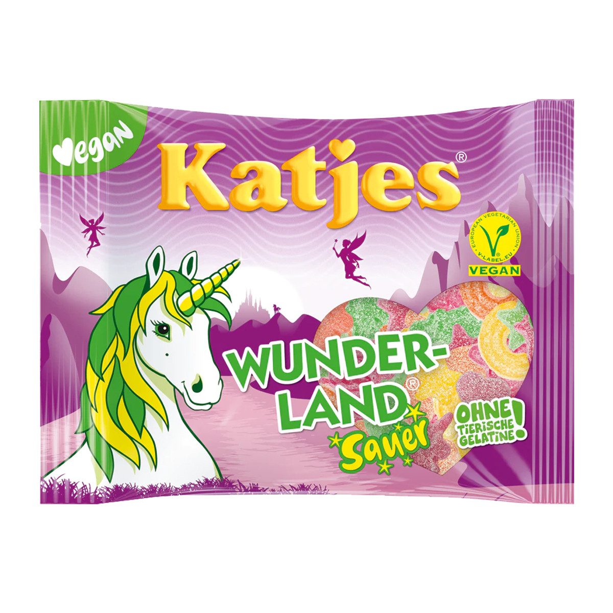 KATJES Süßigkeit, Katjes Wunderland sauer Vegane Fruchtgummi magisch lecker 175g