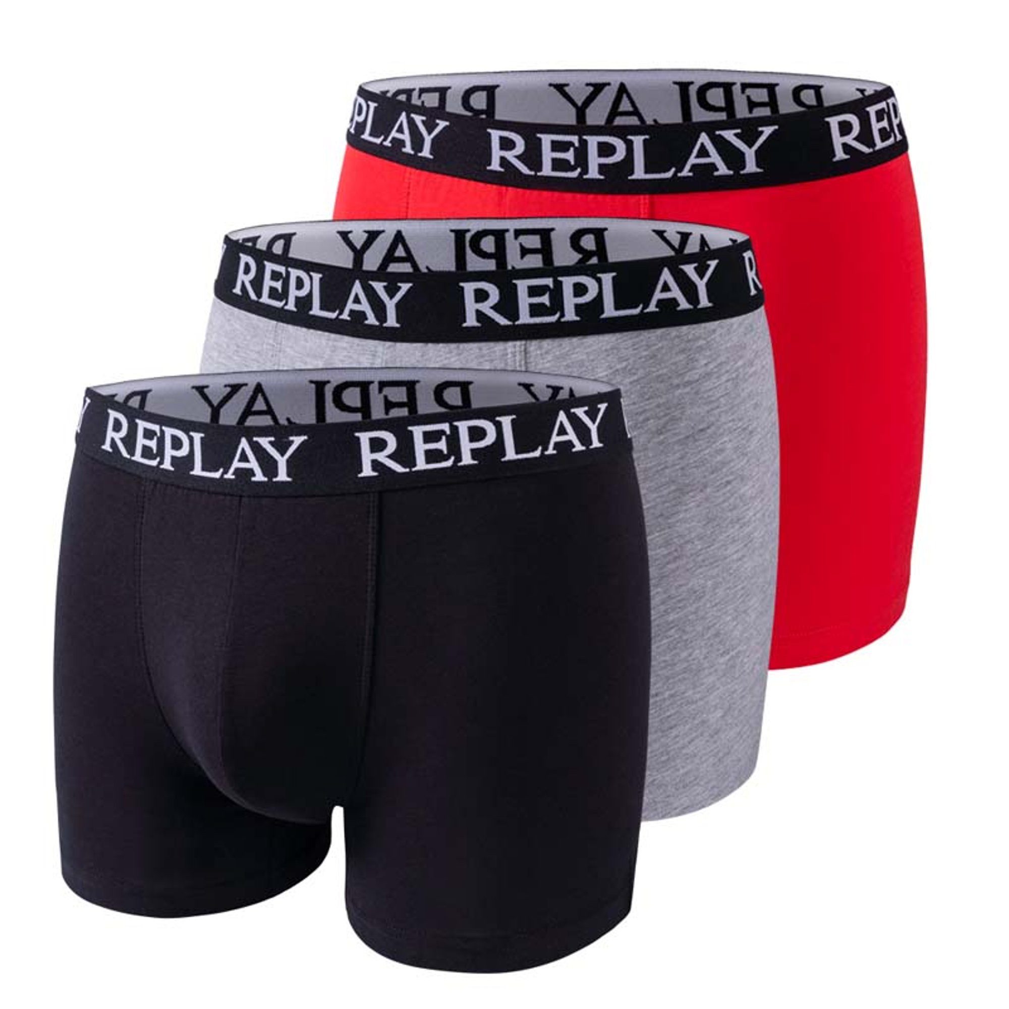 Replay Boxer Herren Boxershort 6er Pack Baumwollmischung (Packung, 6er Pack)