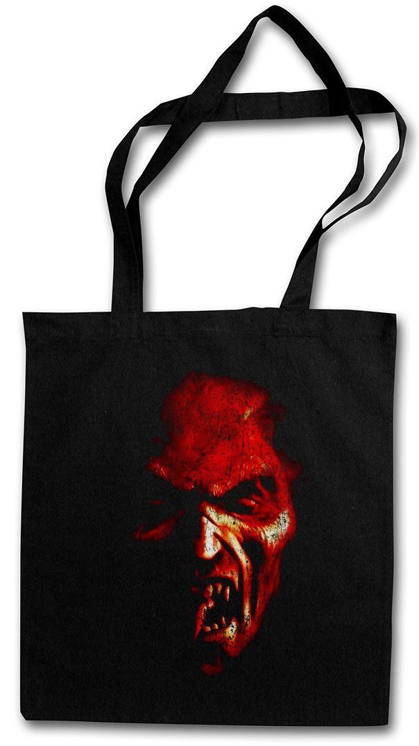 Beuteltasche Demon Head Stofftasche Pentagramm Dämon Satanismus Hölle Teufel Satan
