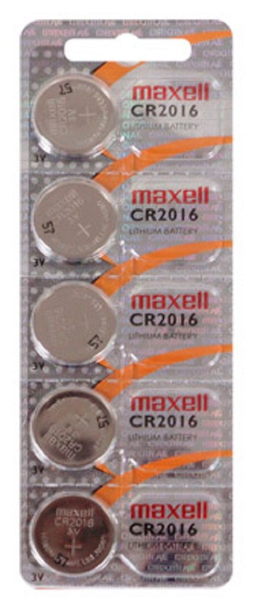 Maxell Maxell CR2016 Lithium Knopfzelle 3V 5er Blister Knopfzelle