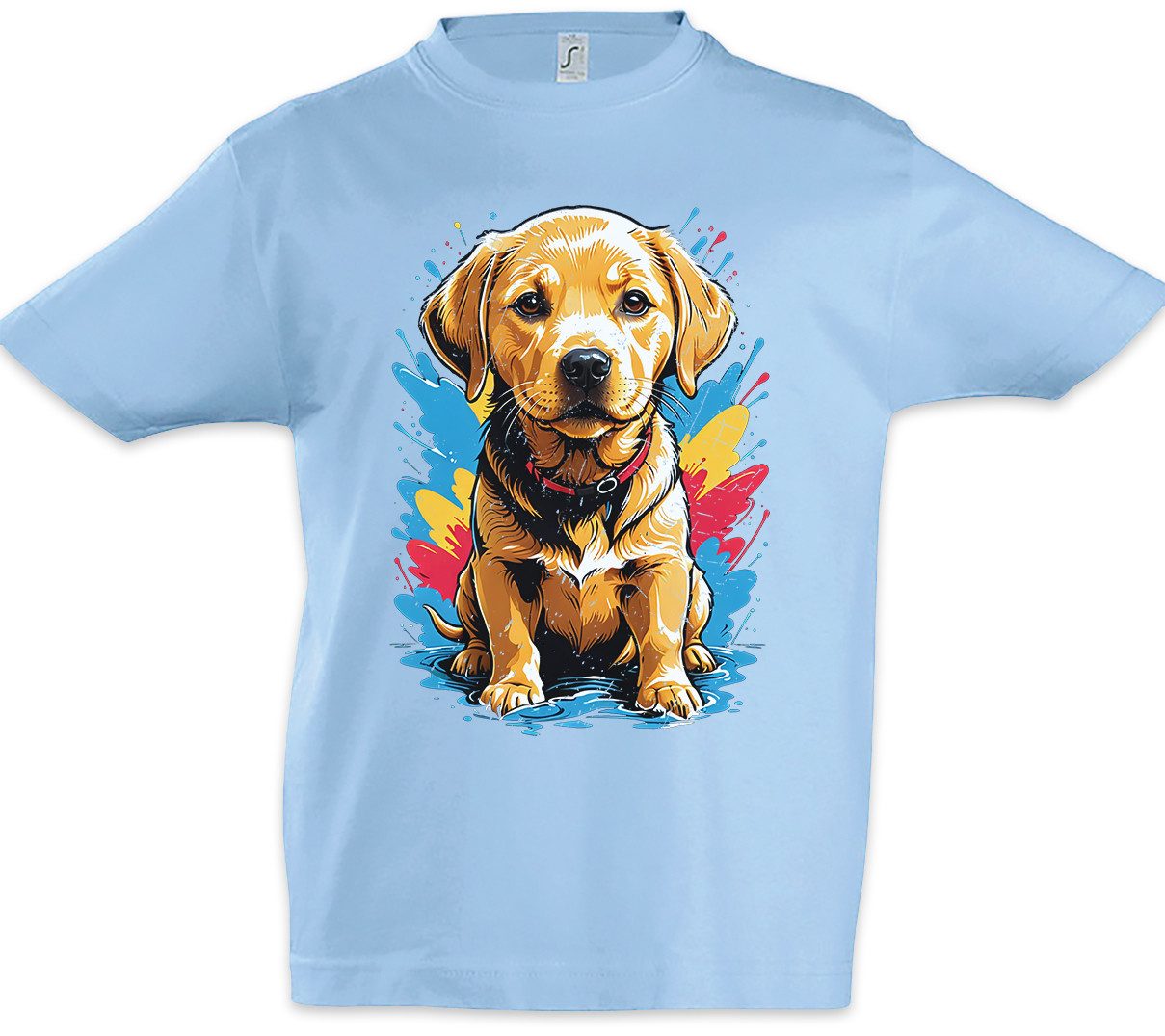 Urban Backwoods Print-Shirt Labrador Puppy Art Kinder T-Shirt Golden Retriever Welpe Hund Dog (1-tlg) Breed Pet Rasse Züchter