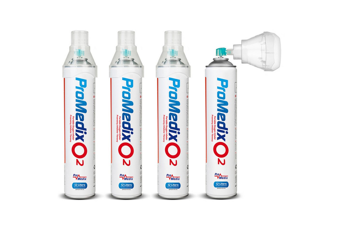 Promedix Inhalator PR-994, 4-tlg., Sauerstoffkonzentration 99,4%, 12Liter Volumen