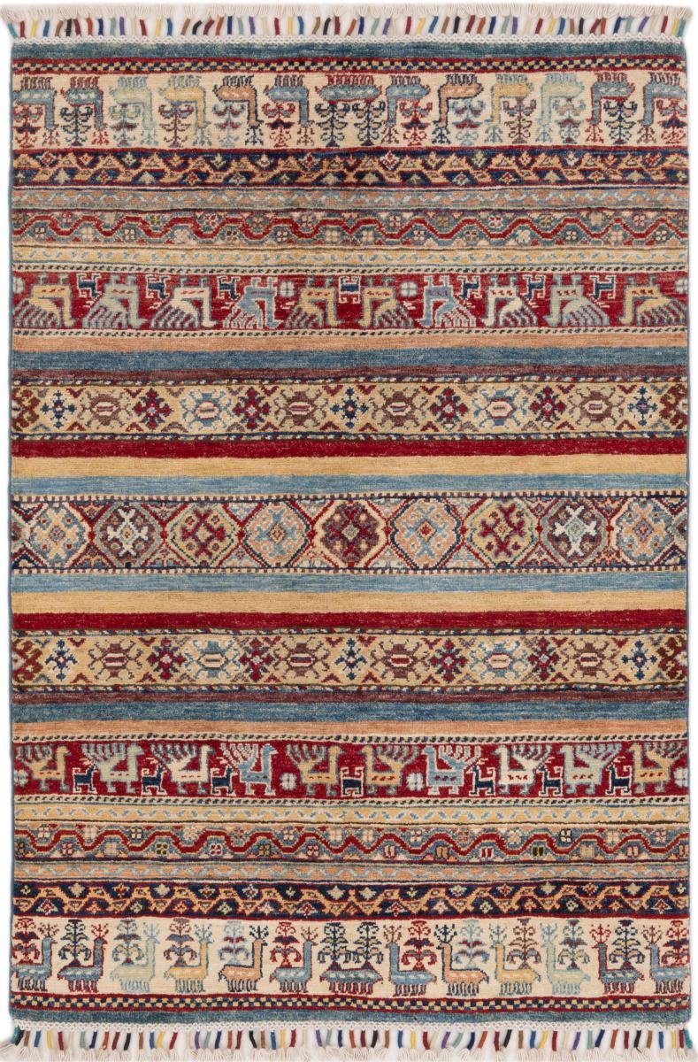 Orientteppich Arijana Shaal 101x150 Handgeknüpfter Orientteppich, Nain Trading, rechteckig, Höhe: 5 mm