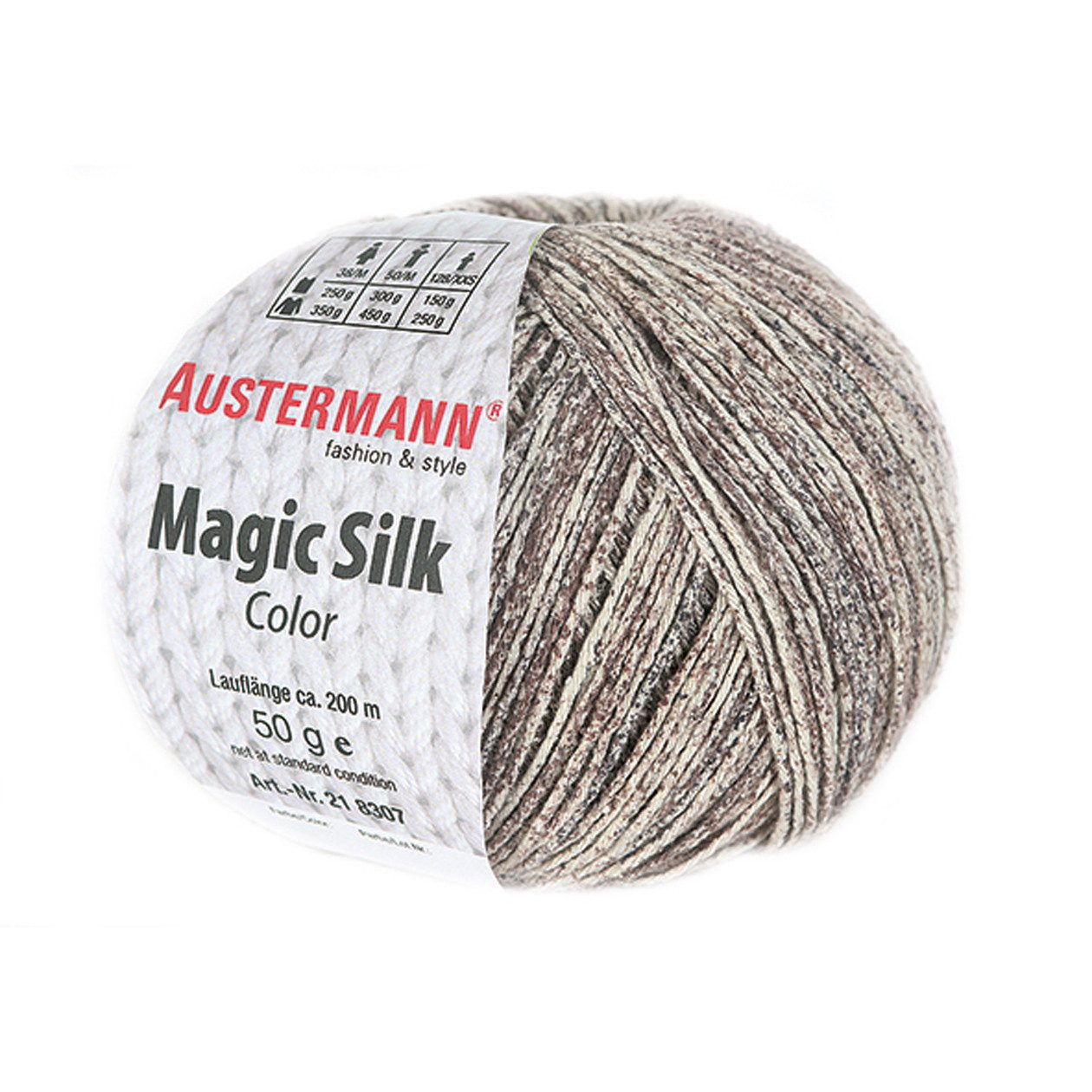 Austermann Garn Magic Silk Häkelwolle, 200,00 m, leichtes, edles Garn