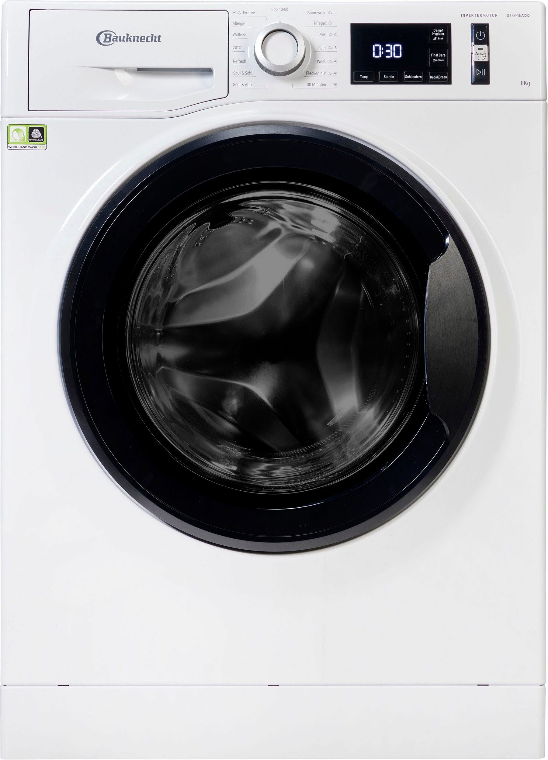 BAUKNECHT Waschmaschine SUPER U/min, 8464A, kg, ECO 8 Jahre 4 Herstellergarantie 1400