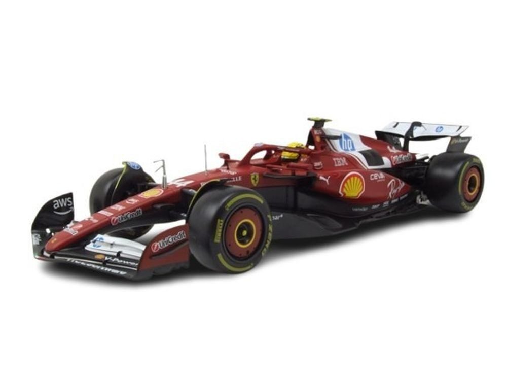 Bburago Modellauto Ferrari SF25 #44 Formel 1 Australien GP 2025 rot Hamilton, Maßstab 1:18