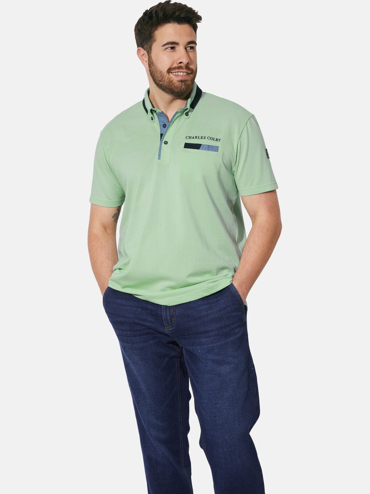 Charles Colby Poloshirt EARL PENDLEVINE mit Brusttasche günstig online kaufen