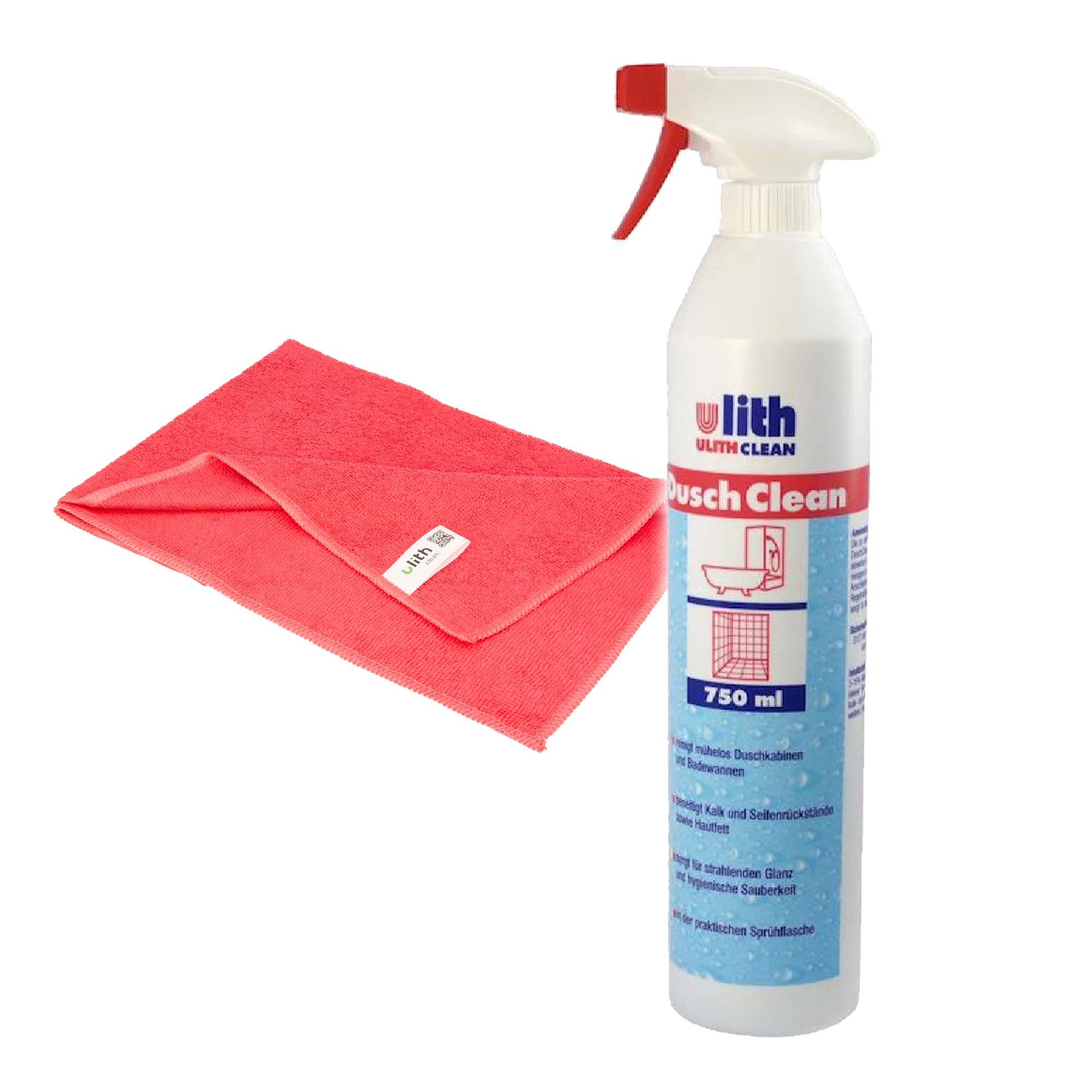 tecuro DuschClean, 750 ml Sprüh-Flasche - Dusche/Wanne inkl. Mikrofasertuch Очиститель ванной комнаты