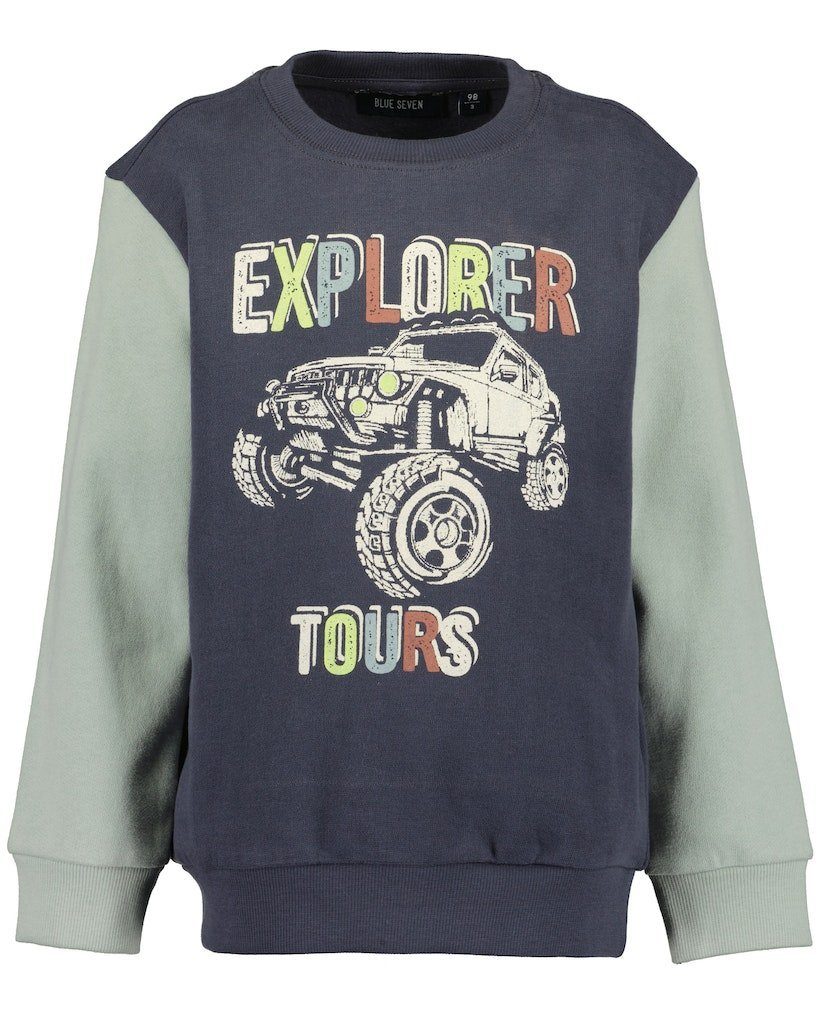 Blue Seven Sweatshirt Blue Seven Jungen Sweatshirt Pullover Road Trip grau (1-tlg)