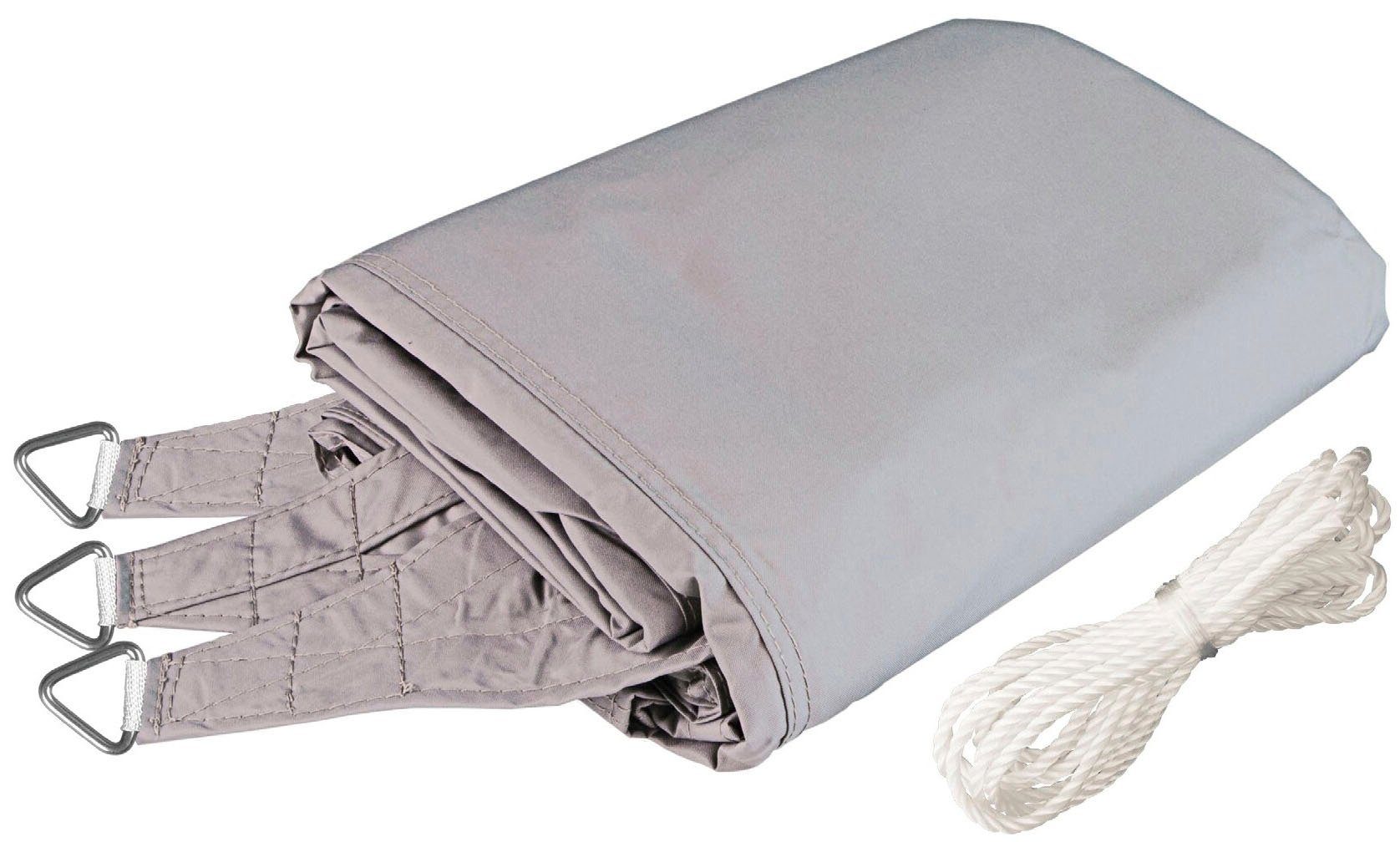 Windhager Cannes Triangle Sun Shade Sail, 3x3x3m, grey