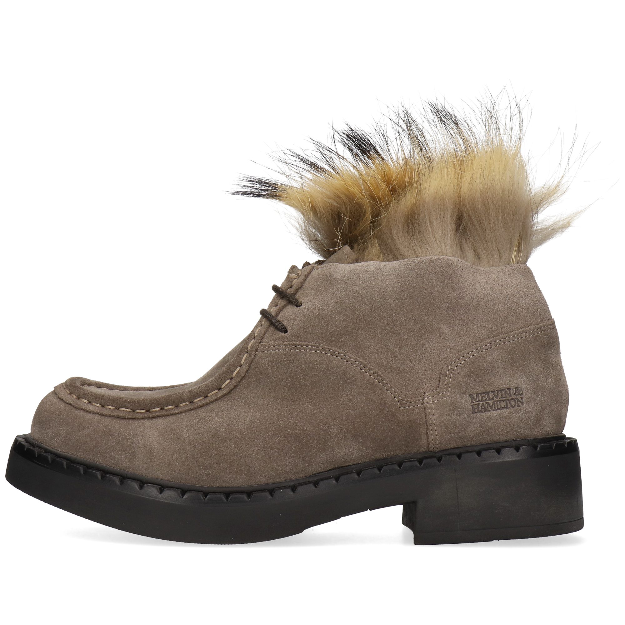 Melvin & Hamilton Pia 7 Leder-Schnürschuhe für Damen Stiefelette Block-Absatz, Echtes Leder