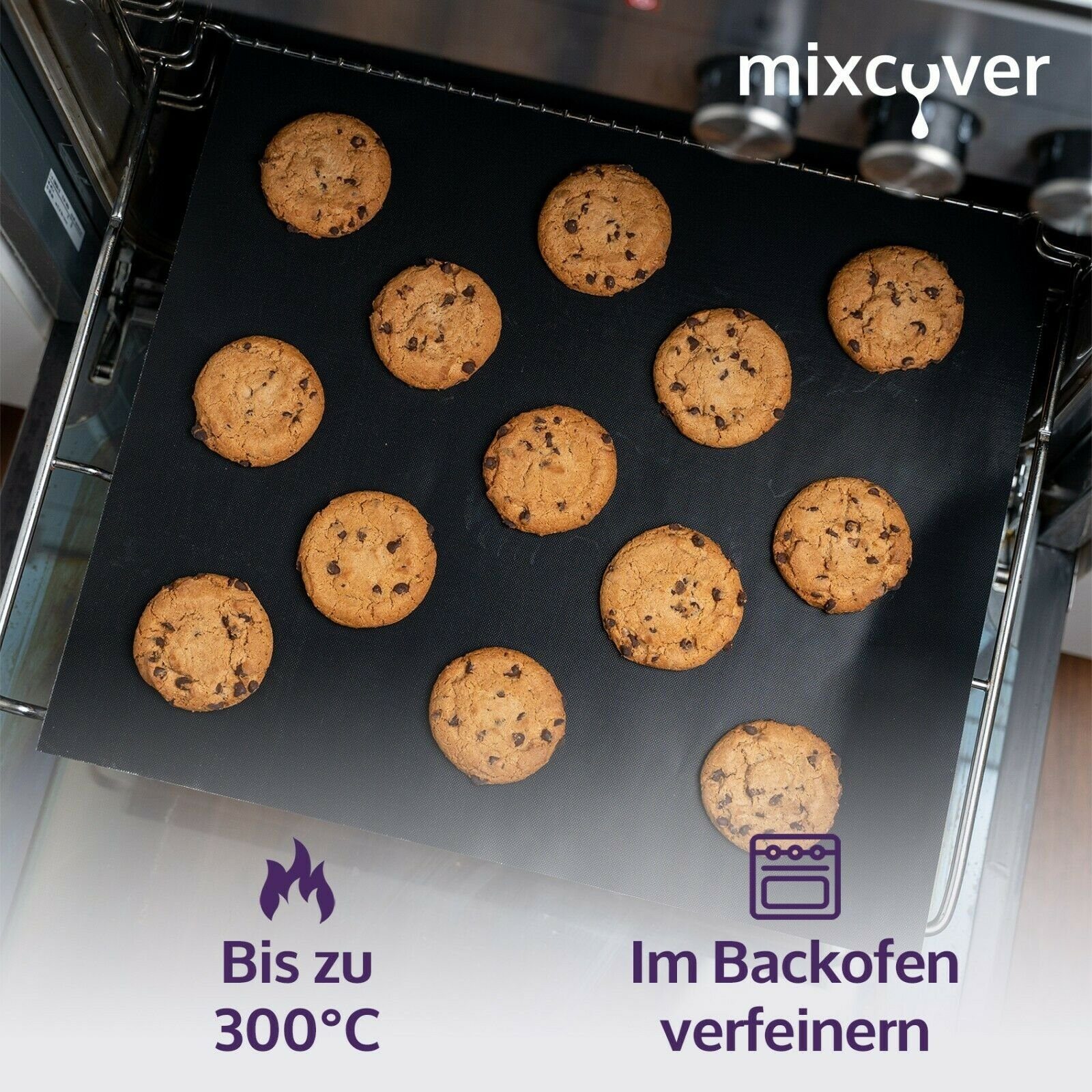 Küchenmaschinen-Adapter mixcover Dauerbackfolie - Backpapier für Monsieur Cuisine Connect & Smart