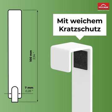 MDCASA Türhaken Türhaken bis 1,5 cm Türfalz, Innentüren mit Falz, Zimmertüren, (Set, 4 Stück), speziell für die Tür Außenseite