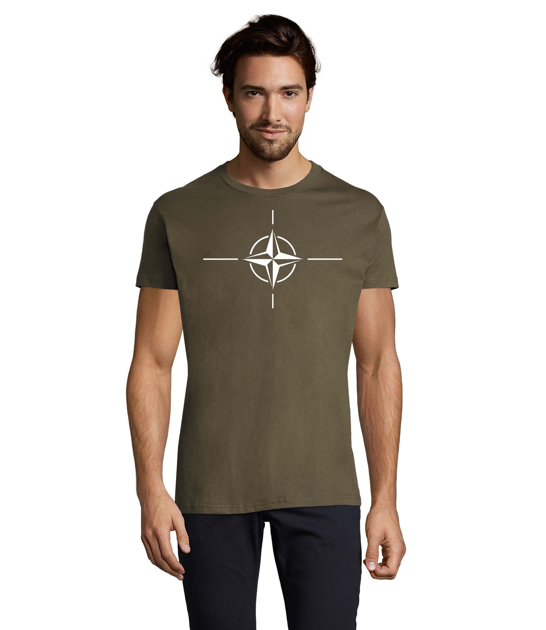Blondie & Brownie T-Shirt Herren Nato Bündnis USA Army Ukraina Peace Print