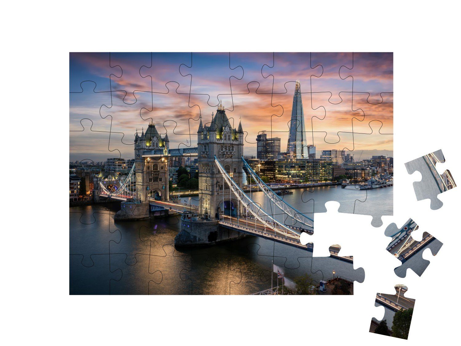 auf England, Europa, London, puzzleYOU-Kollektionen England Bridge, 48 Städte, Tower die Puzzle Blick Brücken, puzzleYOU London, Puzzleteile,