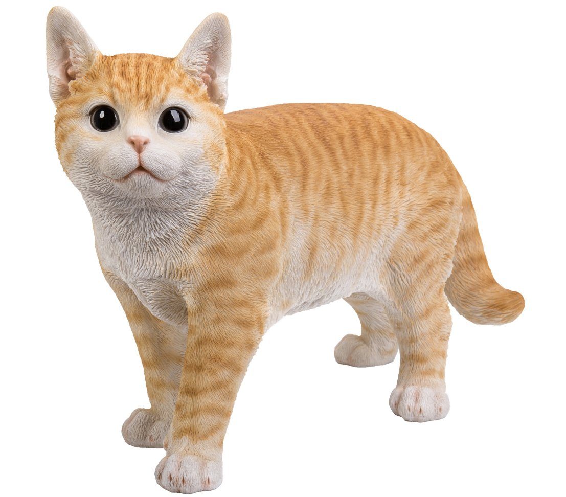 Dehner Gartenfigur Katze stehend, 40 x 16 x 29 cm, Polyresin