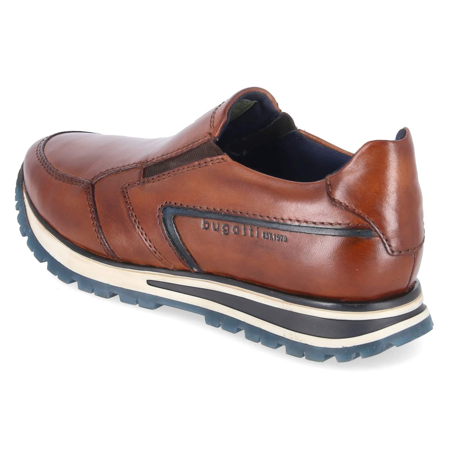 bugatti Bugatti 332AG8604100-6300 Herren Glattleder braun Slipper