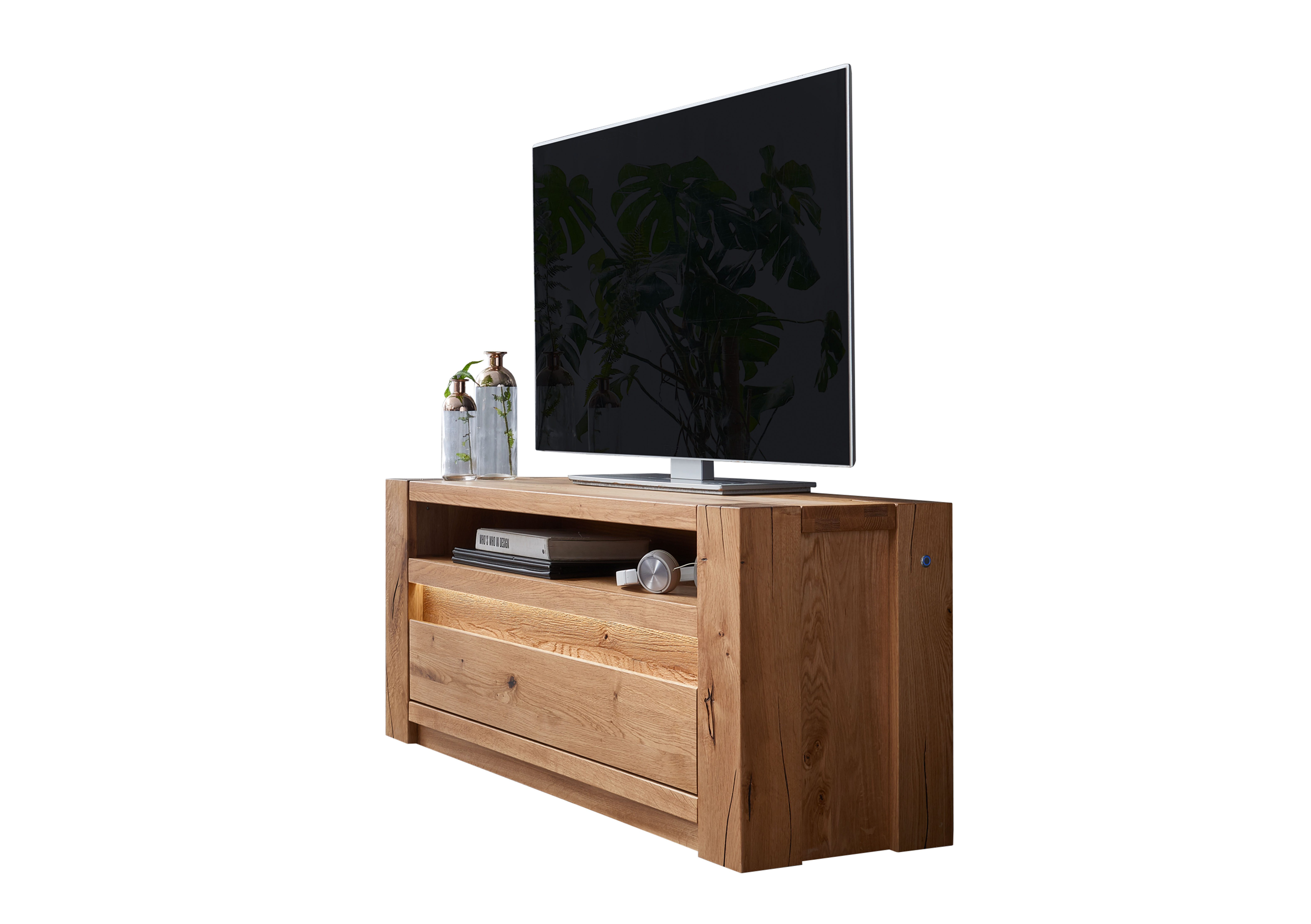 Woodroom Lowboard Mannar, Wildeiche massiv geölt günstig online kaufen