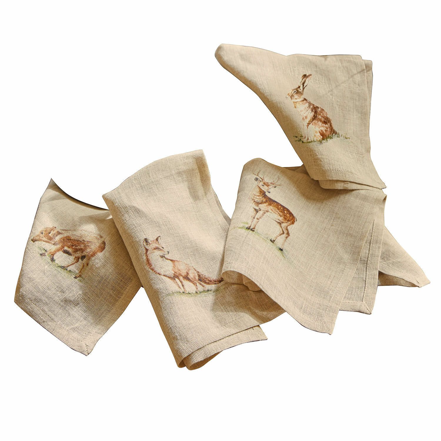 Mirabeau Stoffserviette Serviette 4er Set Doucier leinen