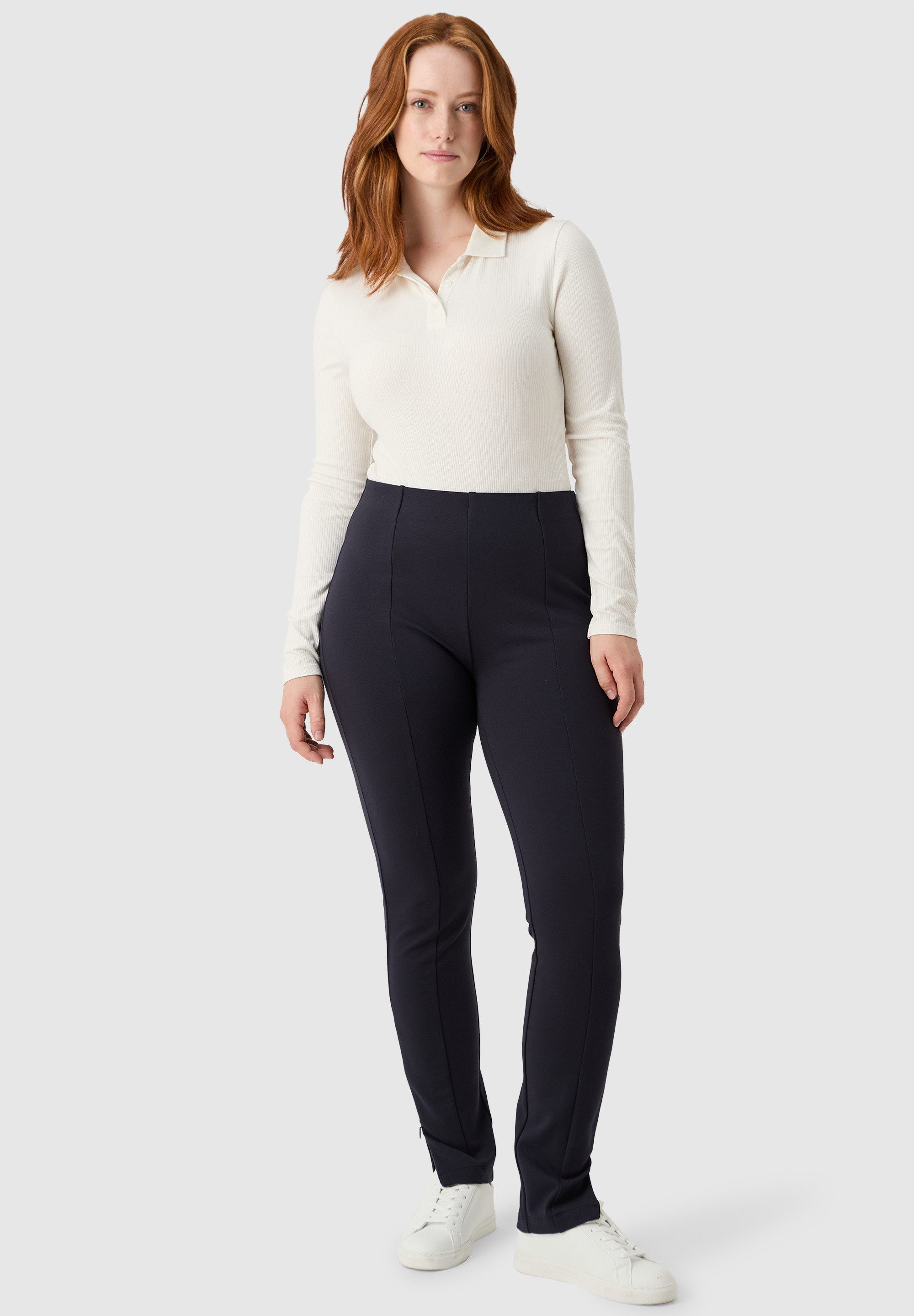 Les Lunes Leggings Zoola verdeckter Gummizug im Bund, unsichtbare Reißverschlüsse am Beinsaum