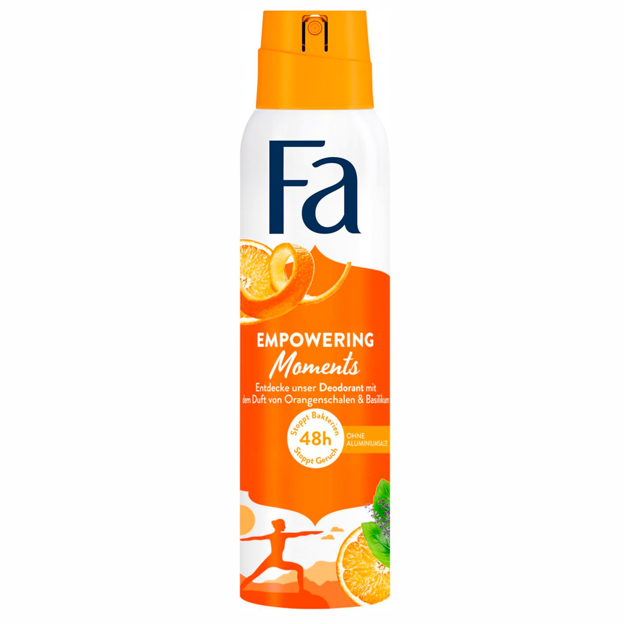 FA Deo-Spray 6x FA Deospray Empowering Moments 150ml, 6-tlg., mit dem belebenden Duft von Orangenschalen & Basilikum