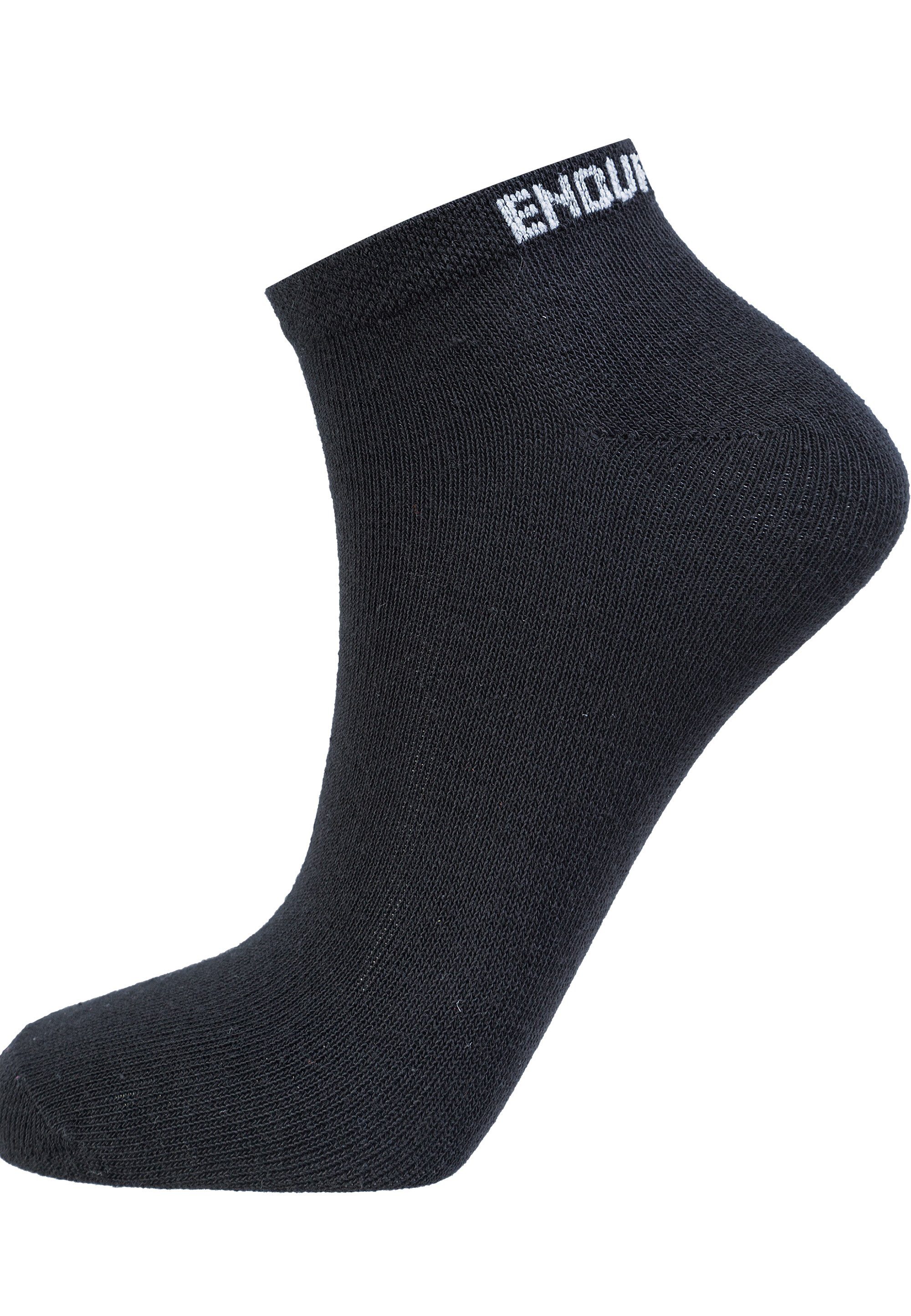 (6-Paar) elastischem Ibi ENDURANCE mit schwarz Bund Socken