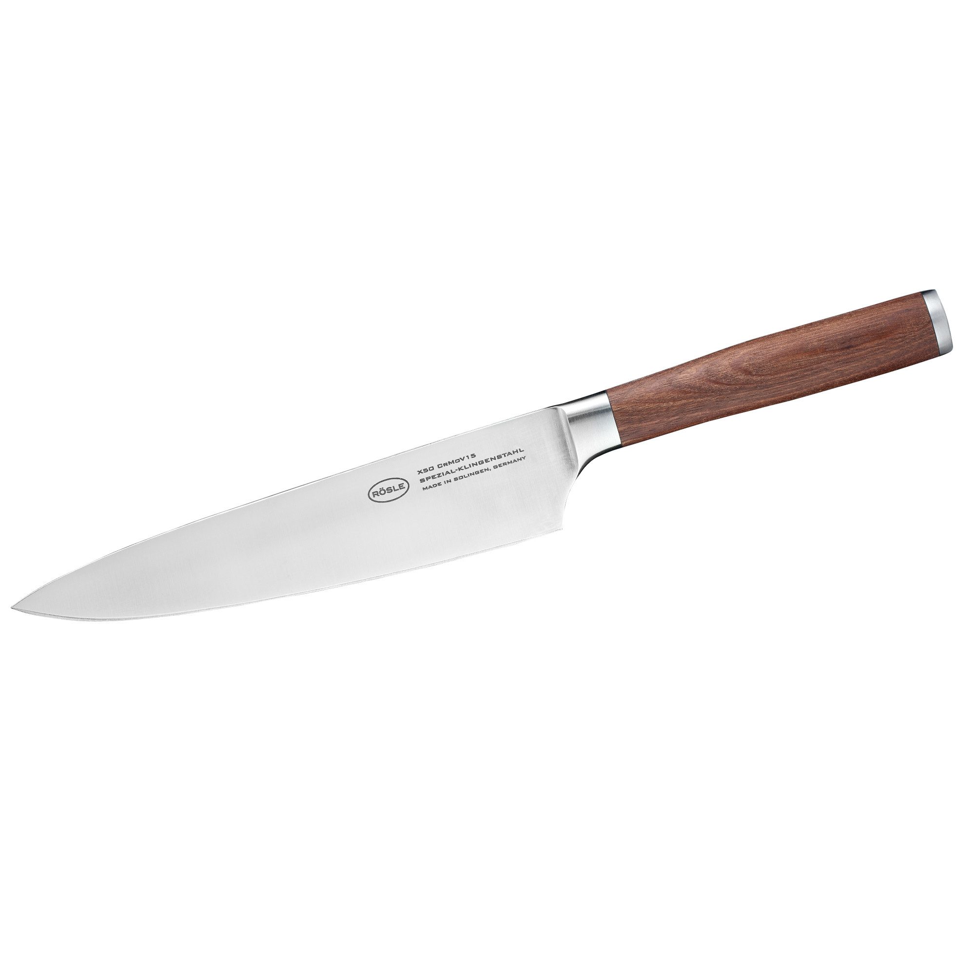 RÖSLE Allzweckmesser RÖSLE Kochmesser Masterclass 20 cm Griff Nussbaumholz