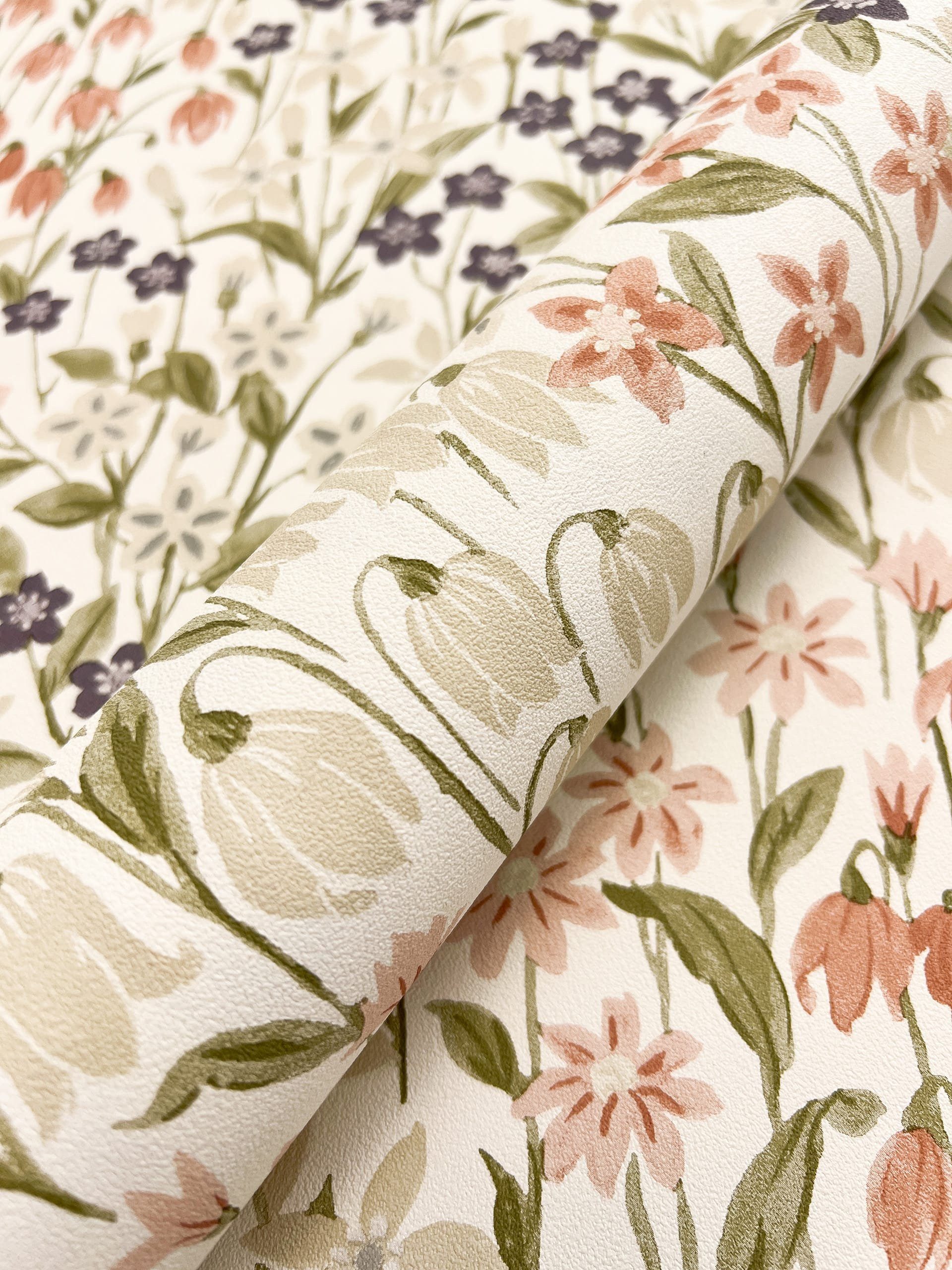 Newroom Vliestapete, Weiß Tapete Floral Blumen günstig online kaufen