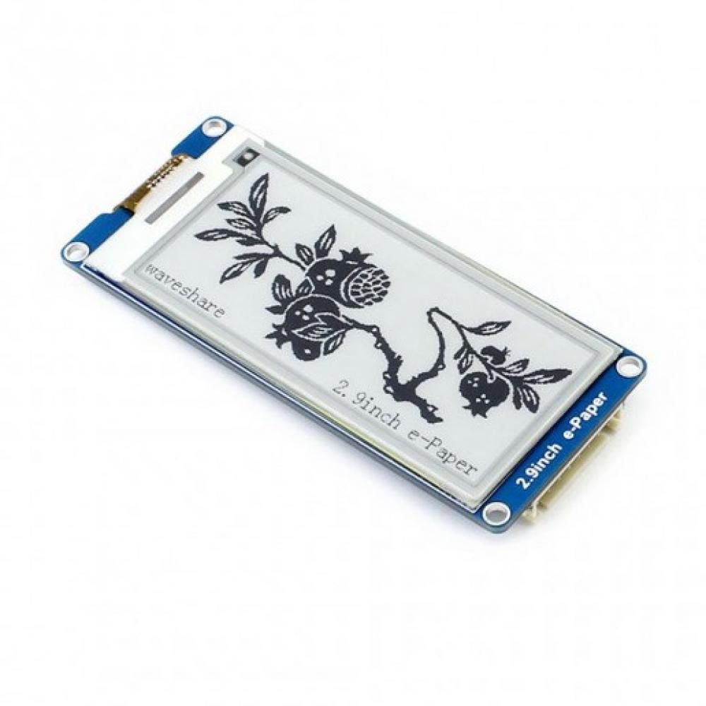 LED-Display Waveshare 2.9 e-Paper Modul, 296x128, graustufen, SPI Schnittstelle