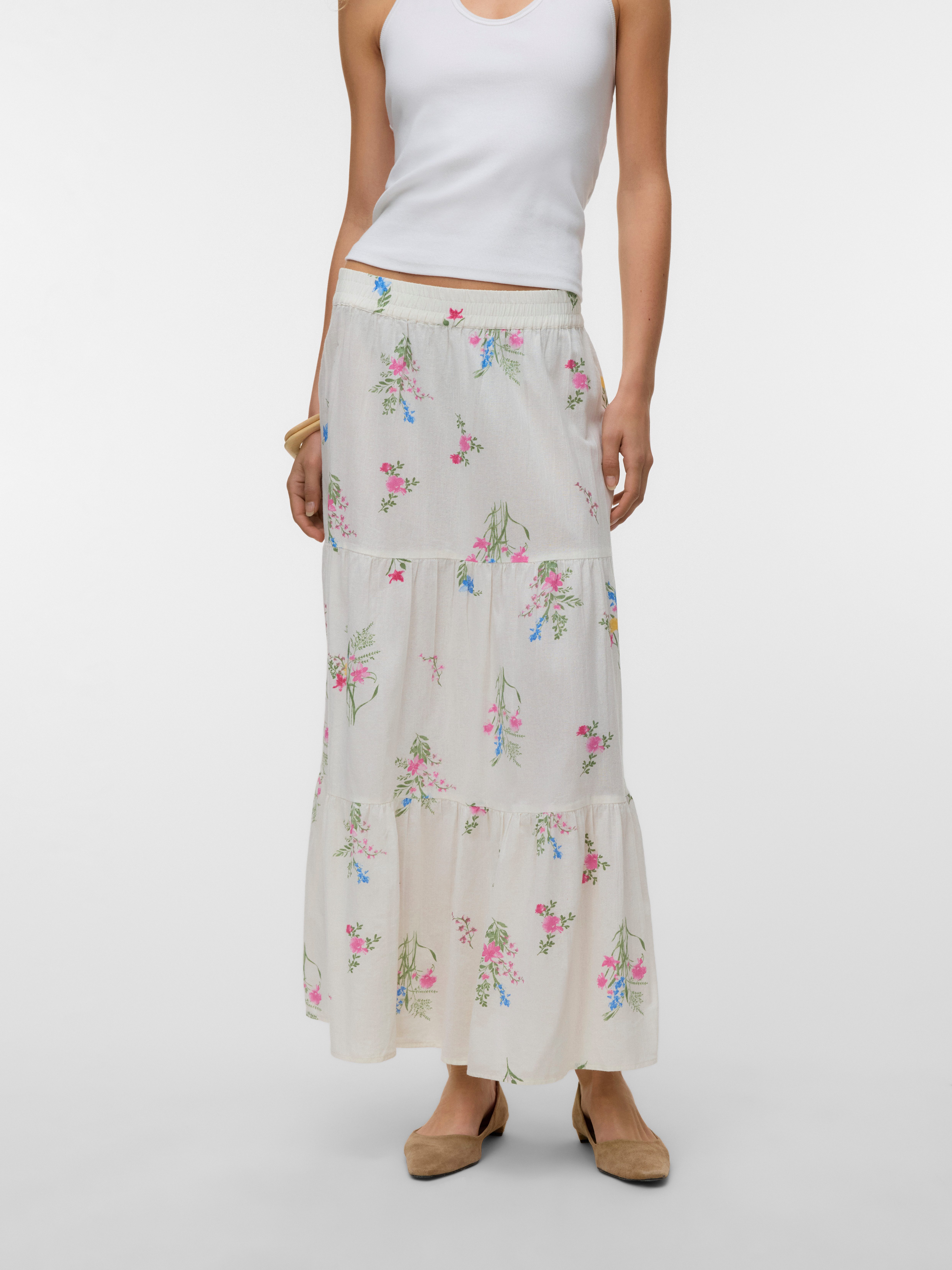 Vero Moda Maxirock VMDICTHE HW MAXI SKIRT WVN GA Baumwolle