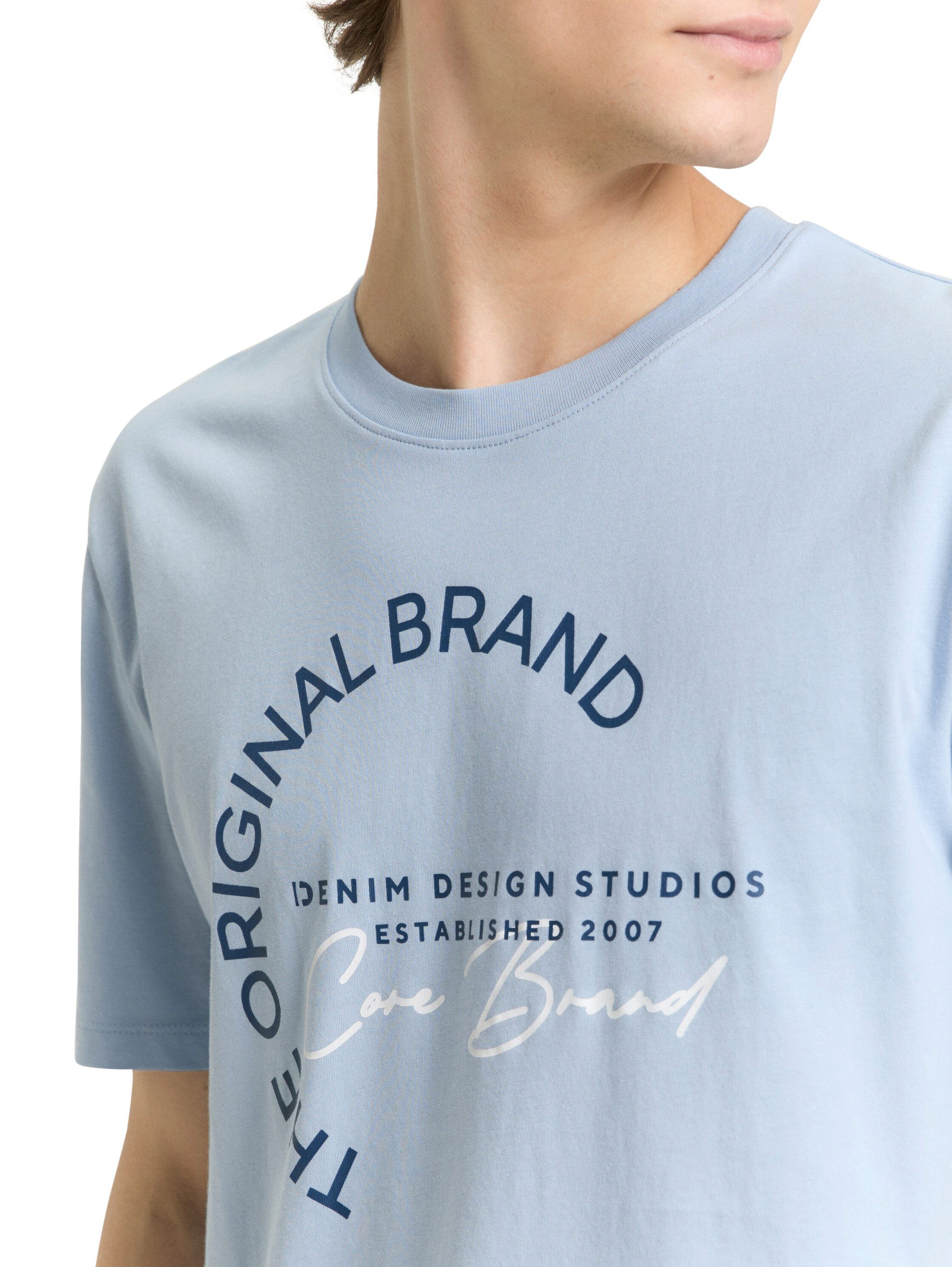 TOM TAILOR Denim Kurzarmshirt mit Logo-Print