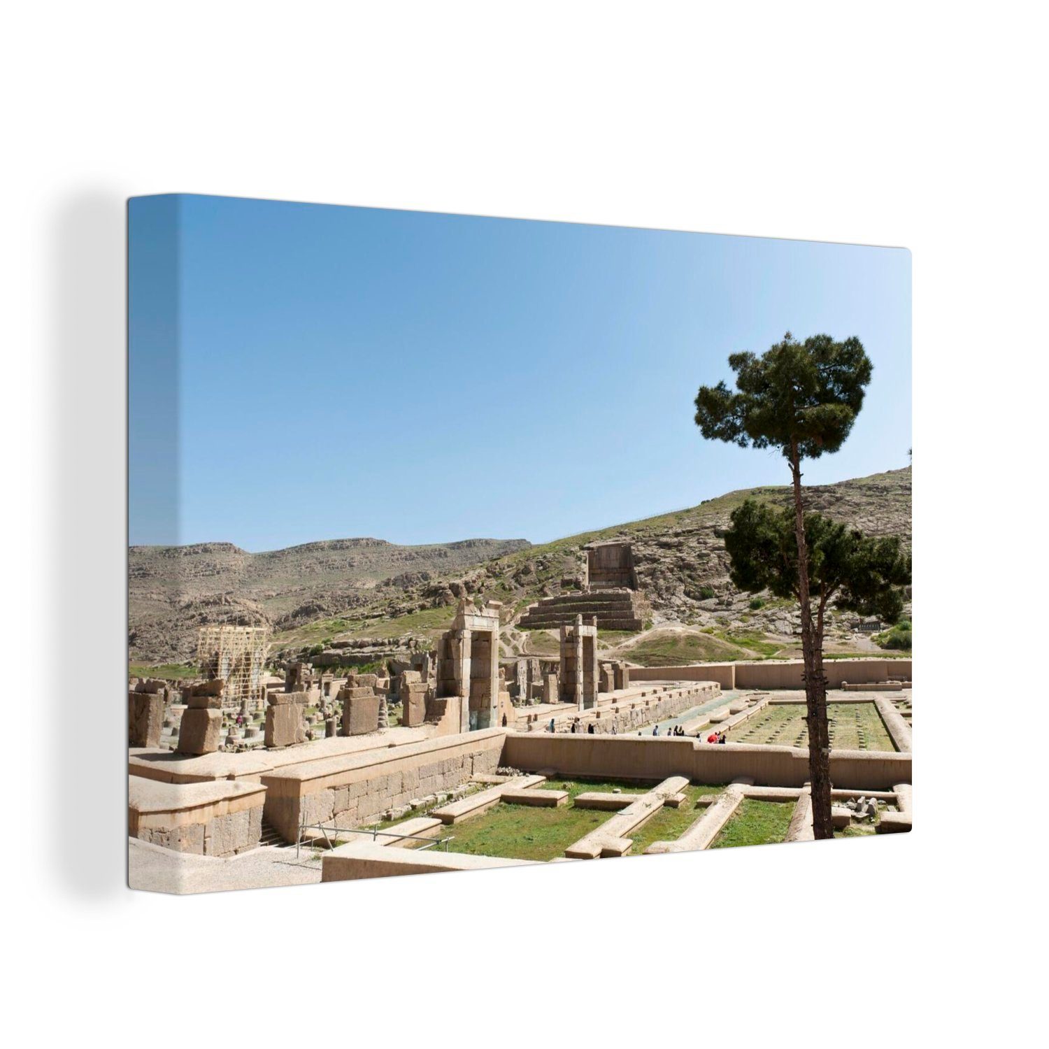 OneMillionCanvasses® Leinwandbild Die Halle der Hundertsäulen in Persepolis (Iran) in Asien, (1 St), Wandbild Leinwandbilder, Aufhängefertig, Wanddeko, 30x20 cm