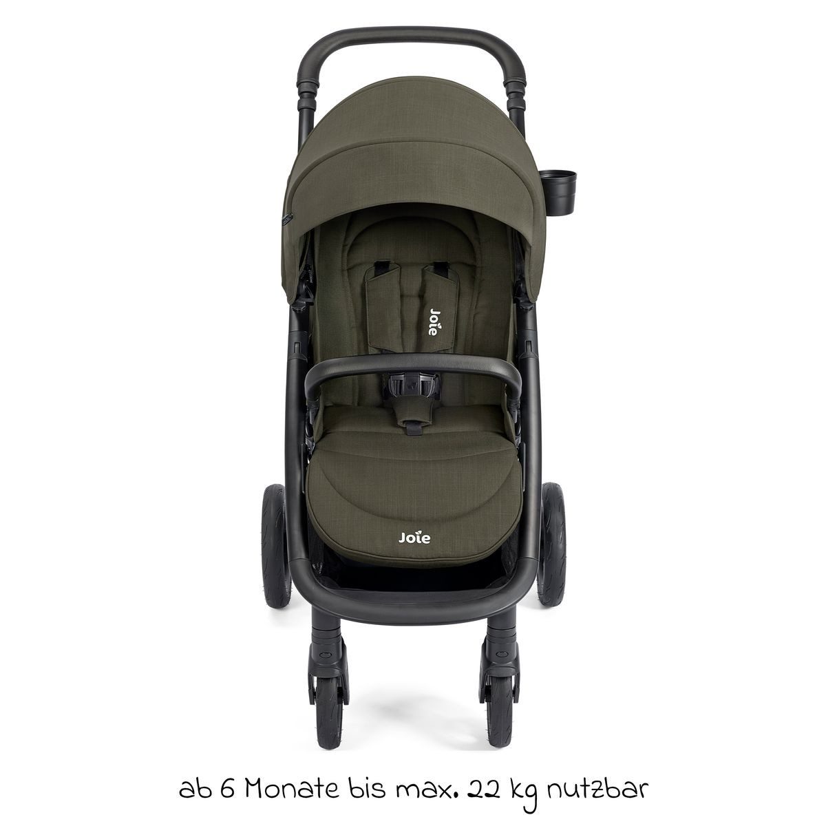 Joie Sport-Kinderwagen Mytrax Pro - Sage, Sportwagen bis 22 kg mit Liegefunktion & Regenschutz höhenverstellbar