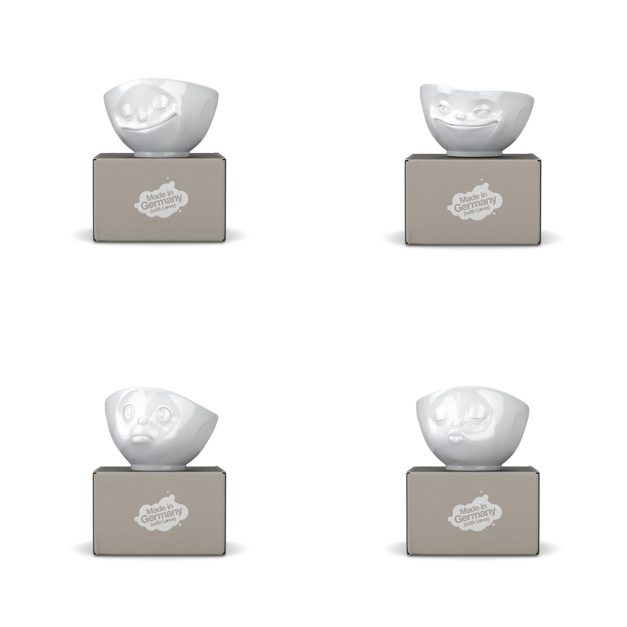 FIFTYEIGHT PRODUCTS Müslischale Schalen-Set 4-tlg. je 500 ml, Hartporzellan Hotelqualität, Spülmaschinenfest und mikrowellengeeignet, (1-tlg)